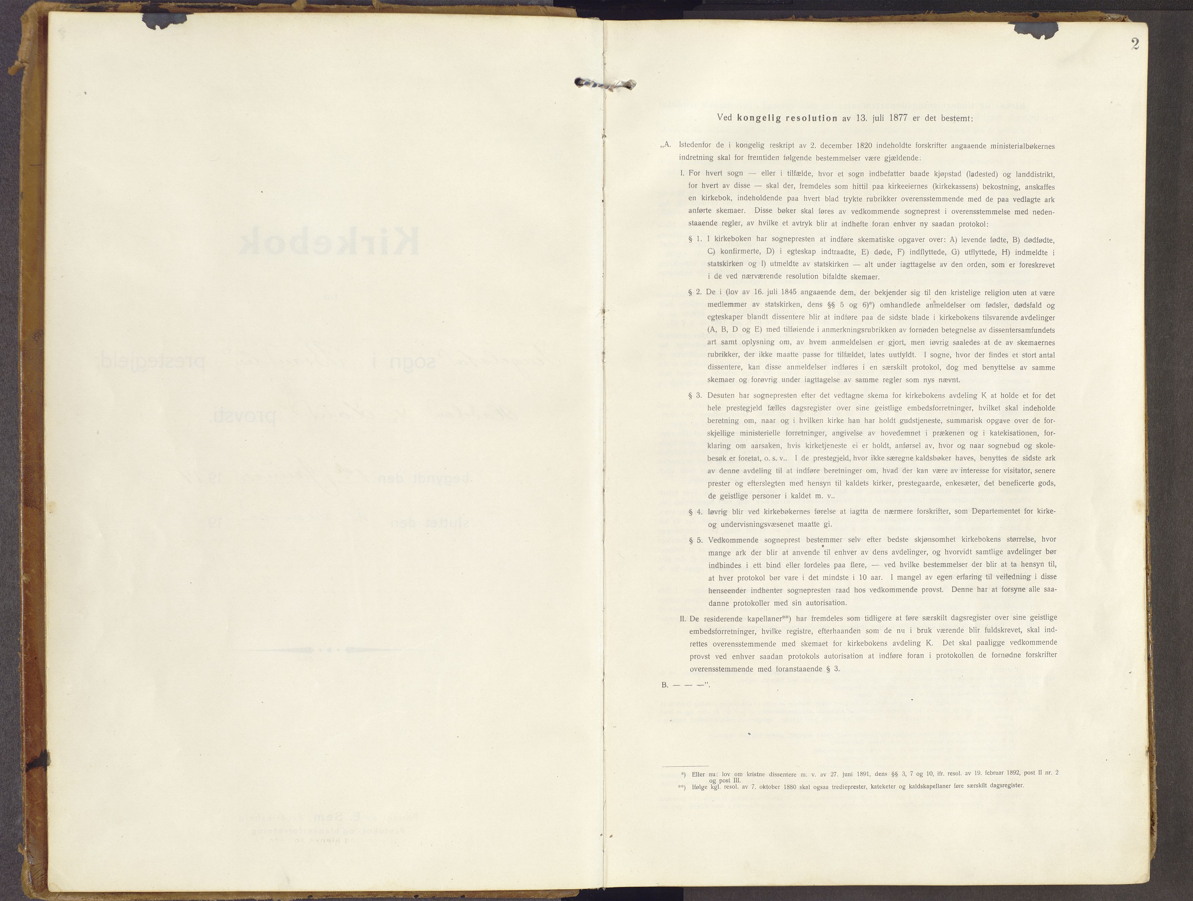 Brandbu prestekontor, SAH/PREST-114/H/Ha/Haa/L0003: Ministerialbok nr. 3, 1914-1928, s. 2