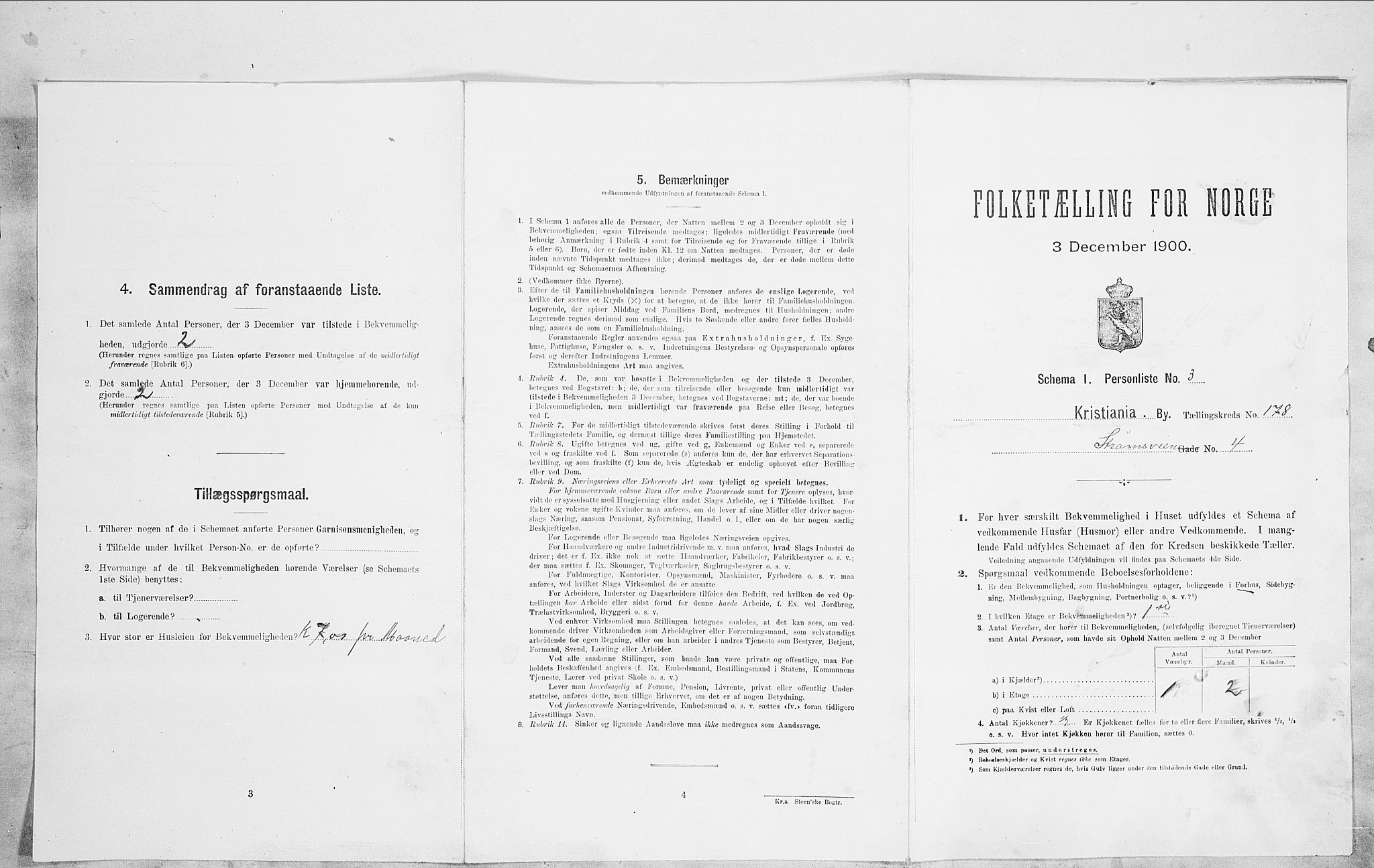 SAO, Folketelling 1900 for 0301 Kristiania kjøpstad, 1900, s. 93077