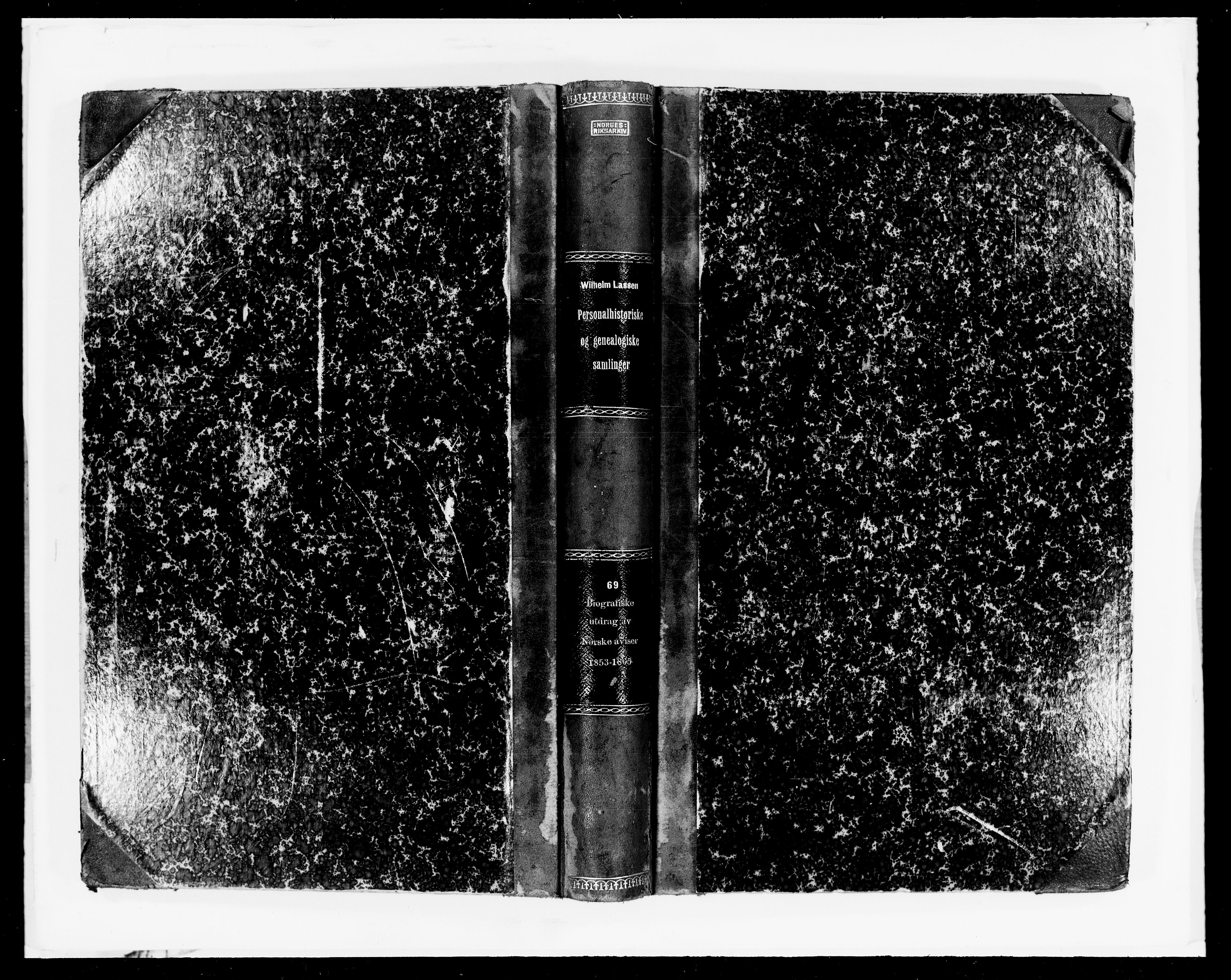 Lassens samlinger, RA/PA-0051/F/Fb, 1853-1865, s. 1