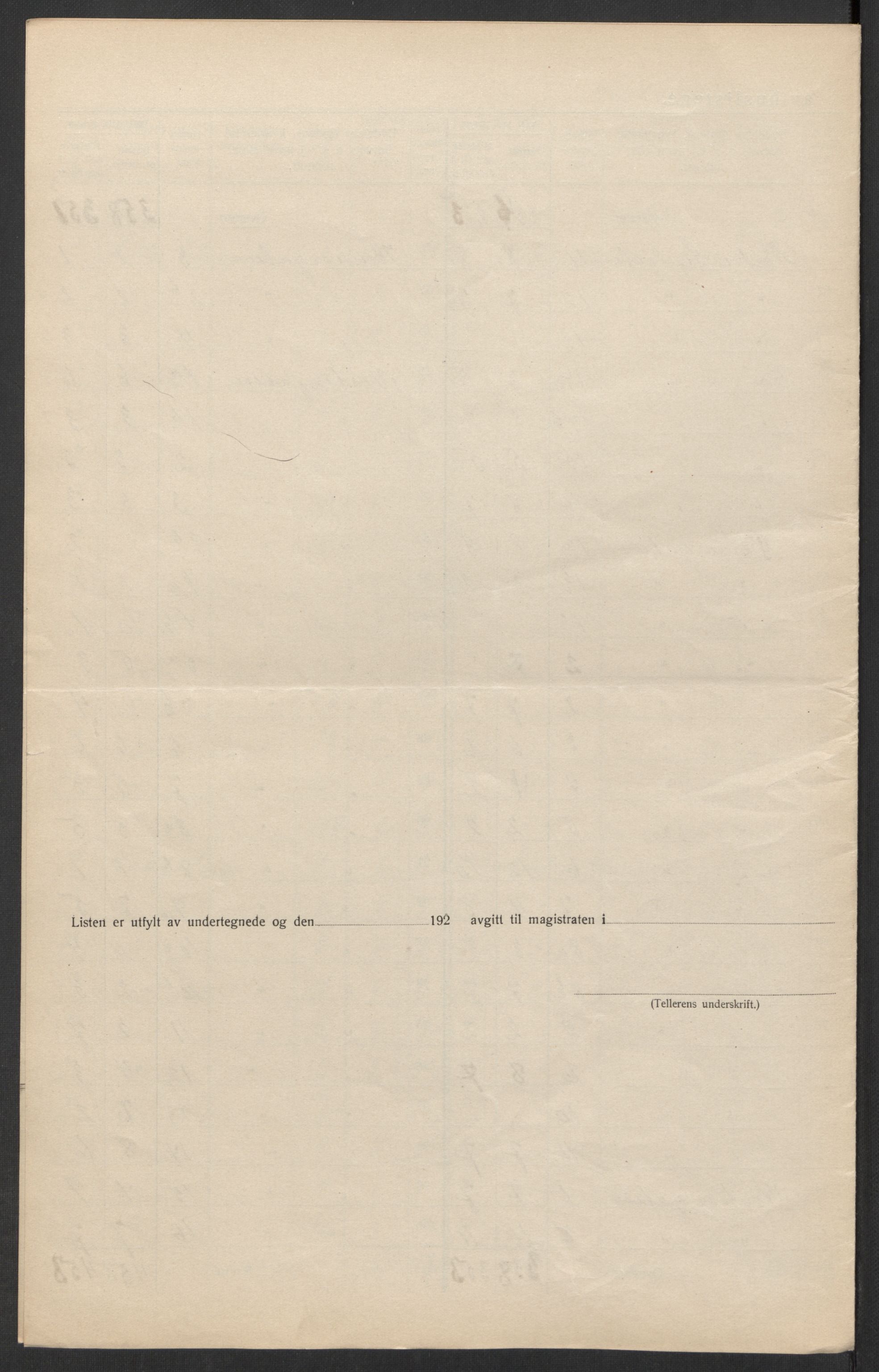 SAK, Folketelling 1920 for 1002 Mandal ladested, 1920, s. 11