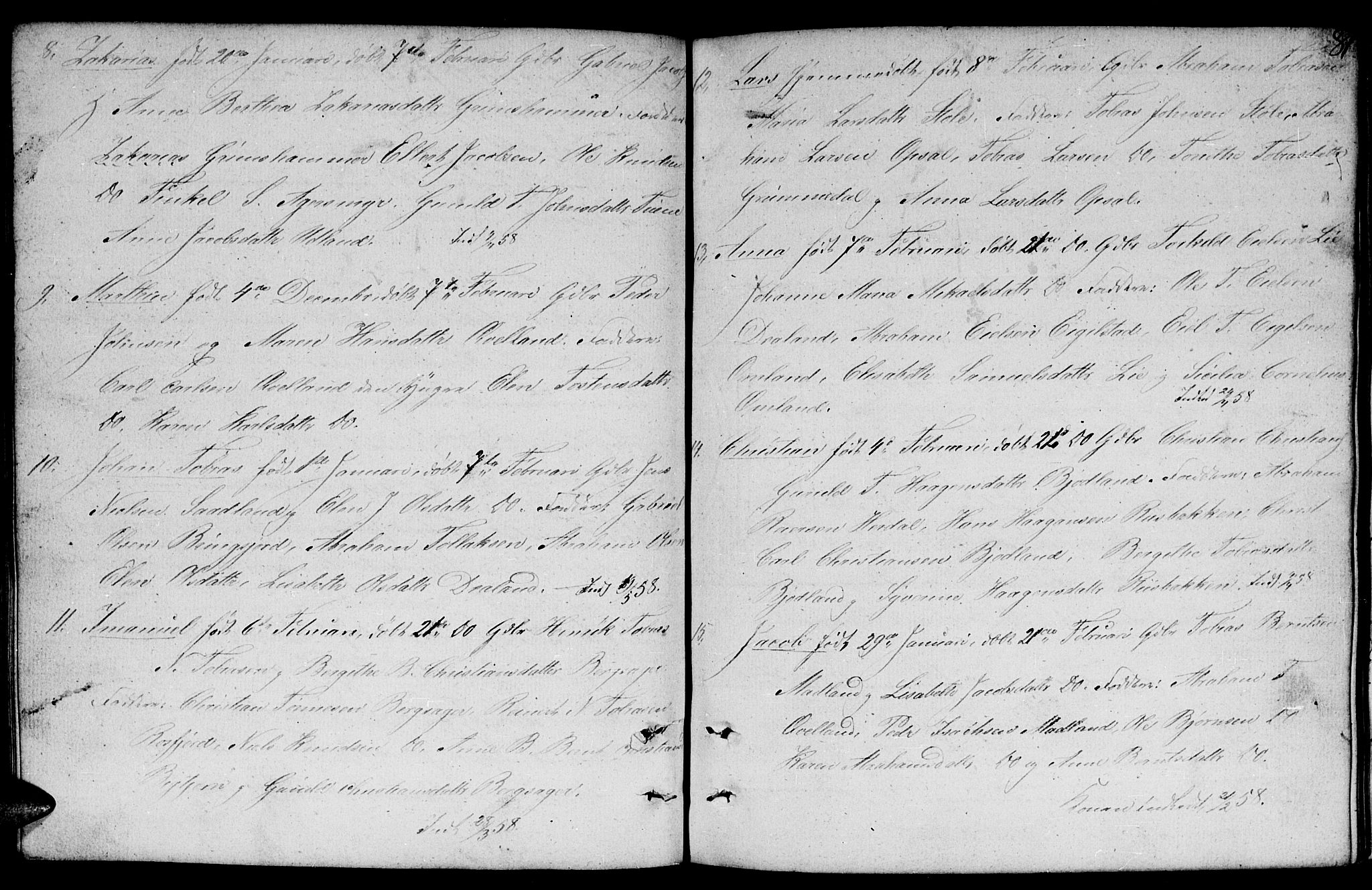 Lyngdal sokneprestkontor, AV/SAK-1111-0029/F/Fb/Fbc/L0002: Klokkerbok nr. B 2, 1849-1864, s. 81