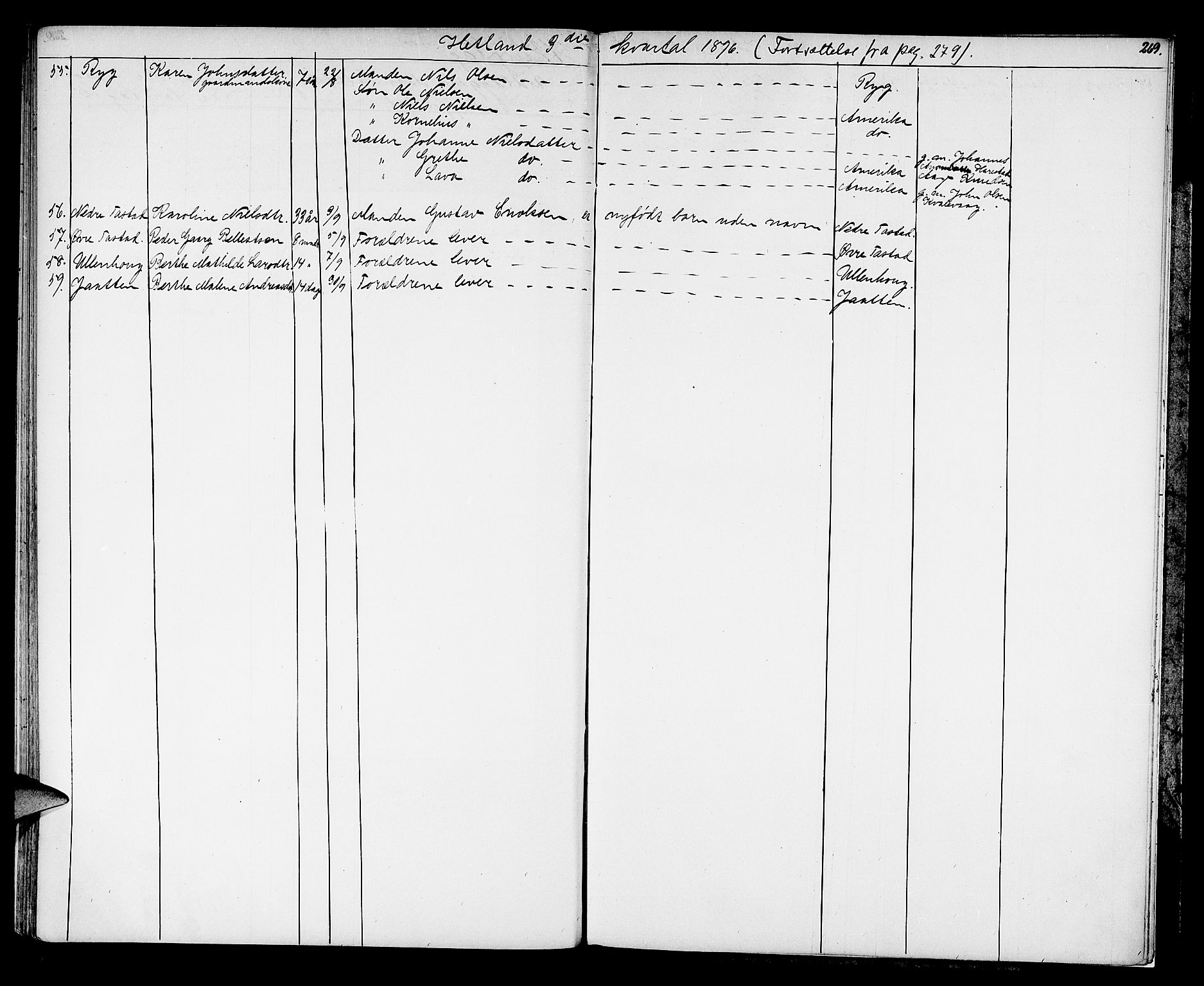 Jæren sorenskriveri, AV/SAST-A-100310/01/5/52/52B/L0001: DØDSFALLPROTOKOLL, 1869-1896, s. 268b-269a