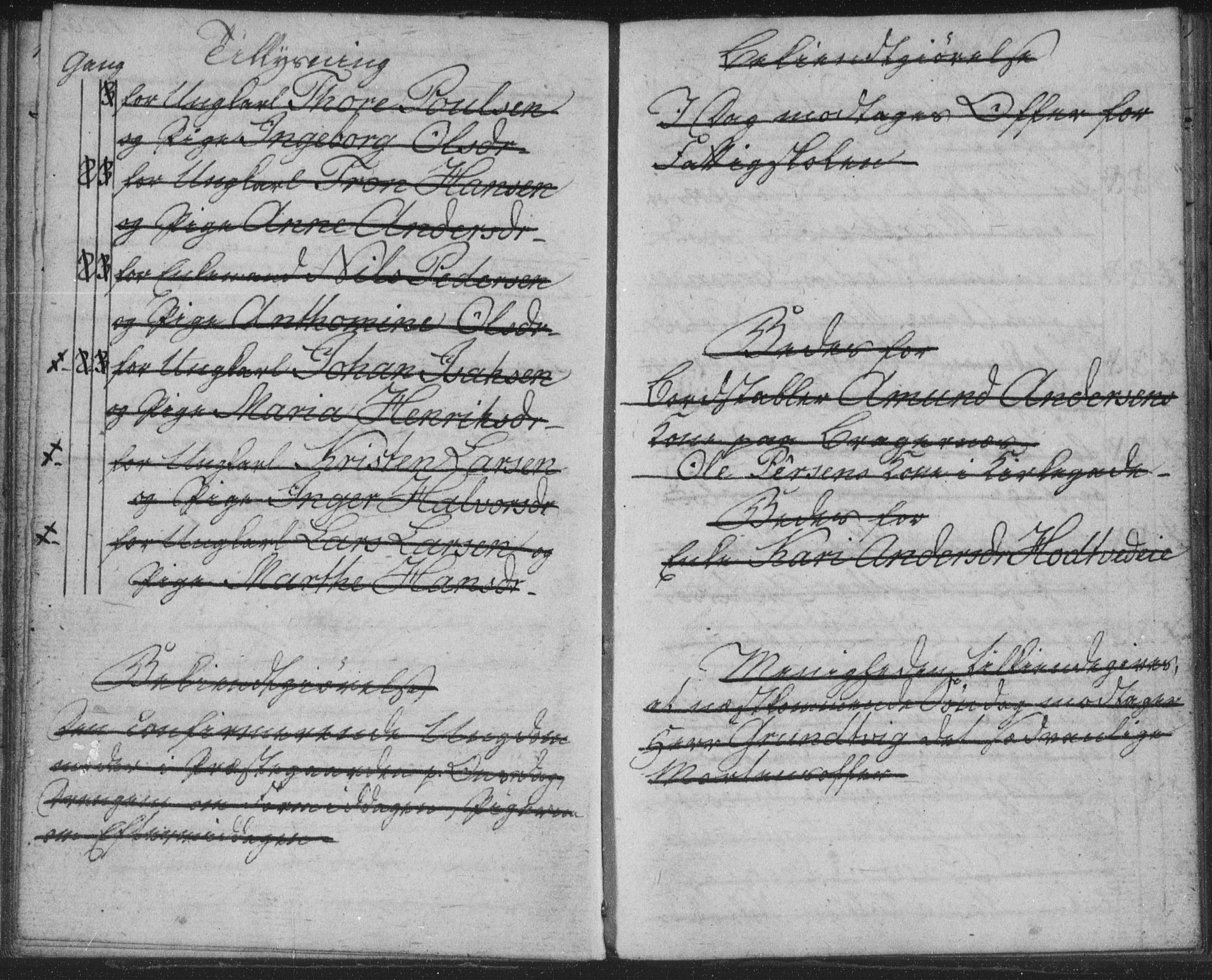 Bragernes kirkebøker, SAKO/A-6/H/Ha/L0001: Lysningsprotokoll nr. 1, 1817-1831