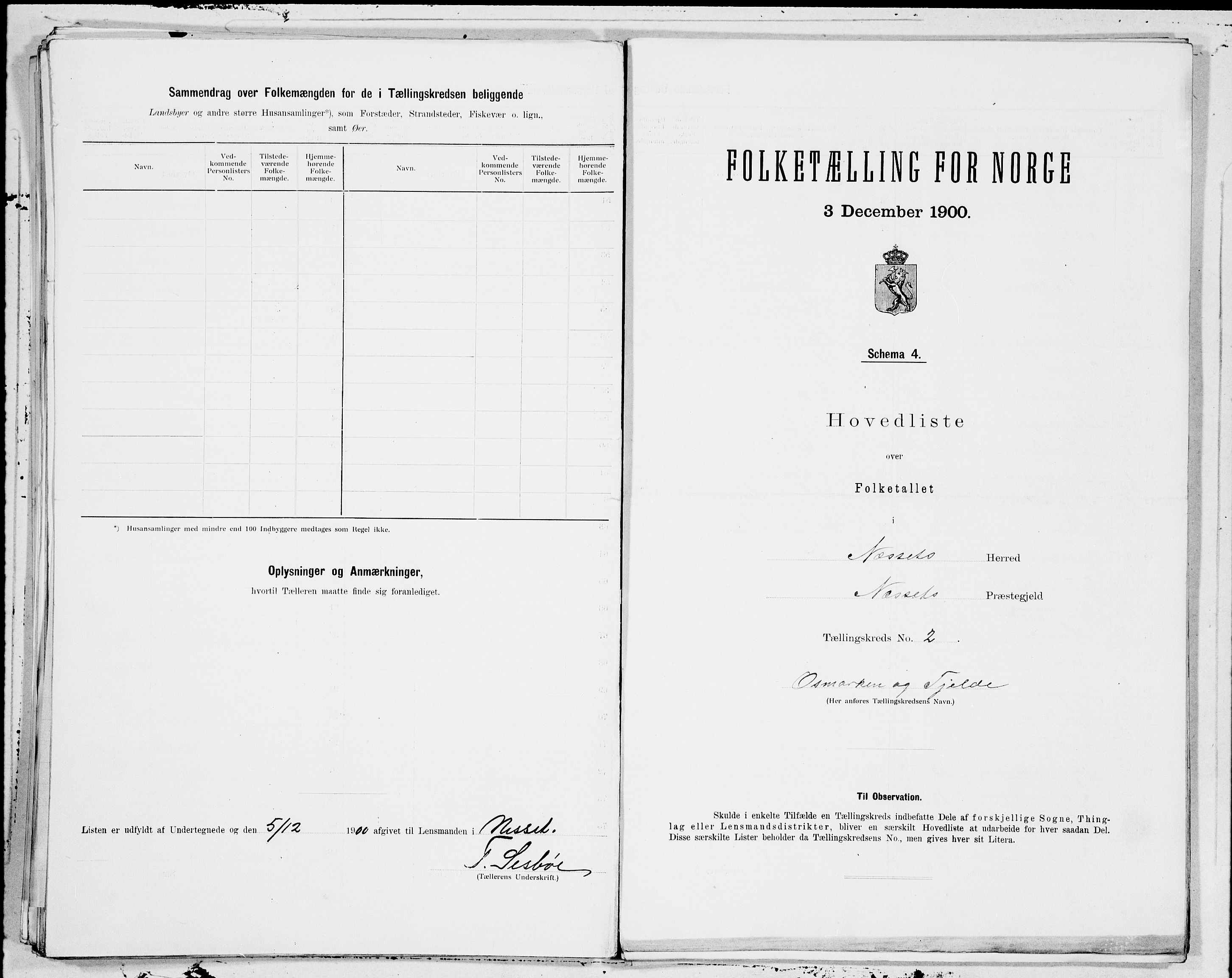 SAT, Folketelling 1900 for 1543 Nesset herred, 1900, s. 4