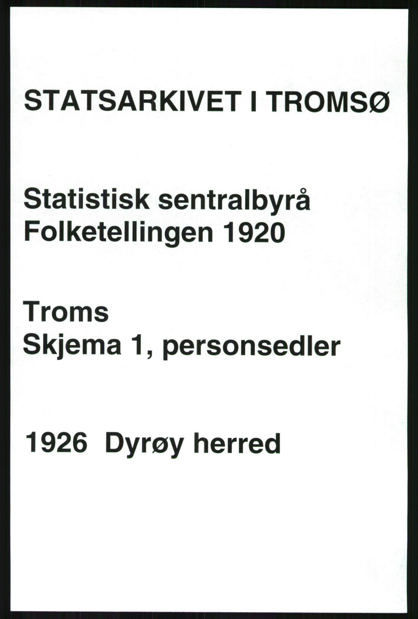 SATØ, Folketelling 1920 for 1926 Dyrøy herred, 1920, s. 643