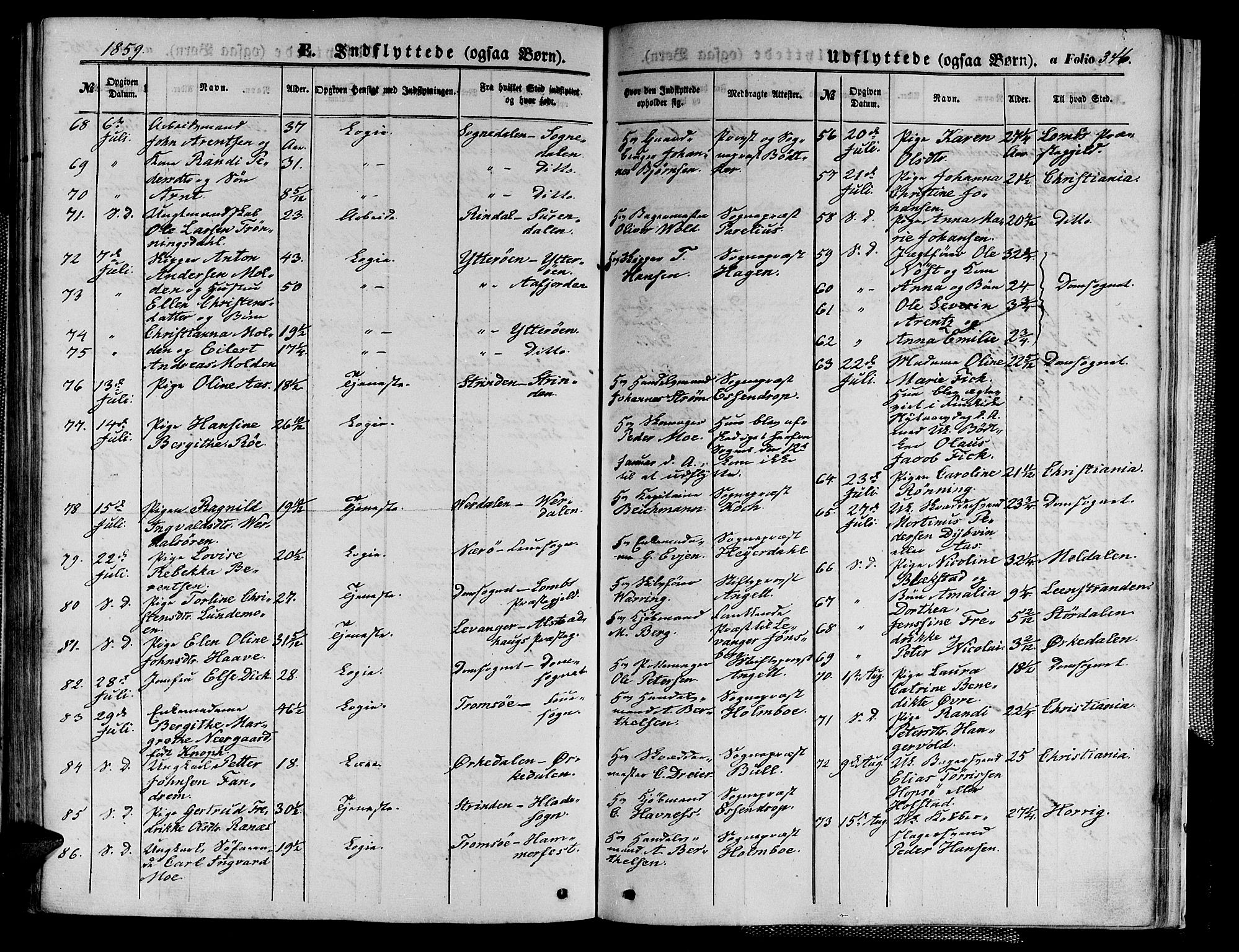 Ministerialprotokoller, klokkerbøker og fødselsregistre - Sør-Trøndelag, SAT/A-1456/602/L0139: Klokkerbok nr. 602C07, 1859-1864, s. 346