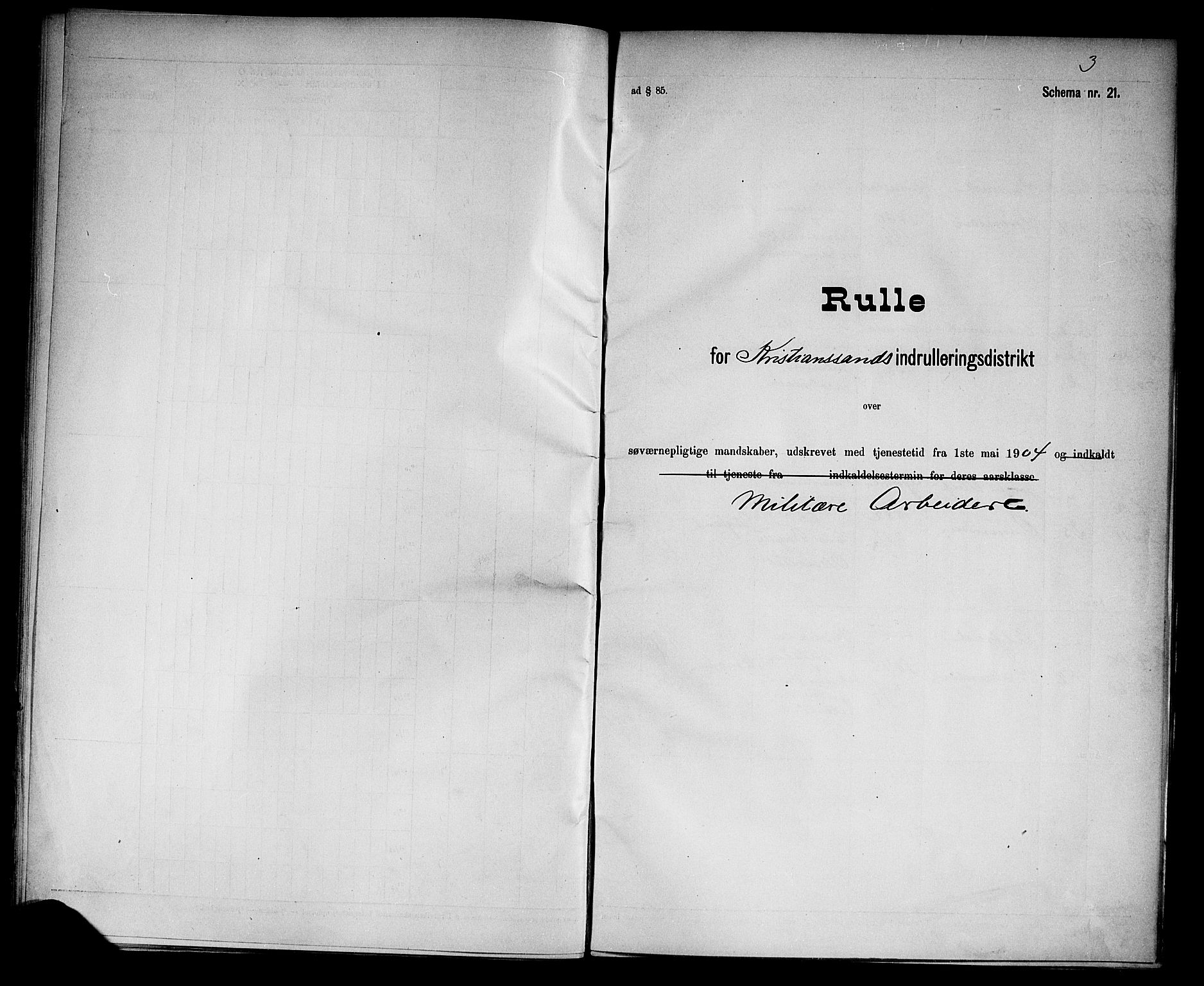 Kristiansand mønstringskrets, SAK/2031-0015/F/Fd/L0006: Rulle sjøvernepliktige, C-6, 1904, s. 41