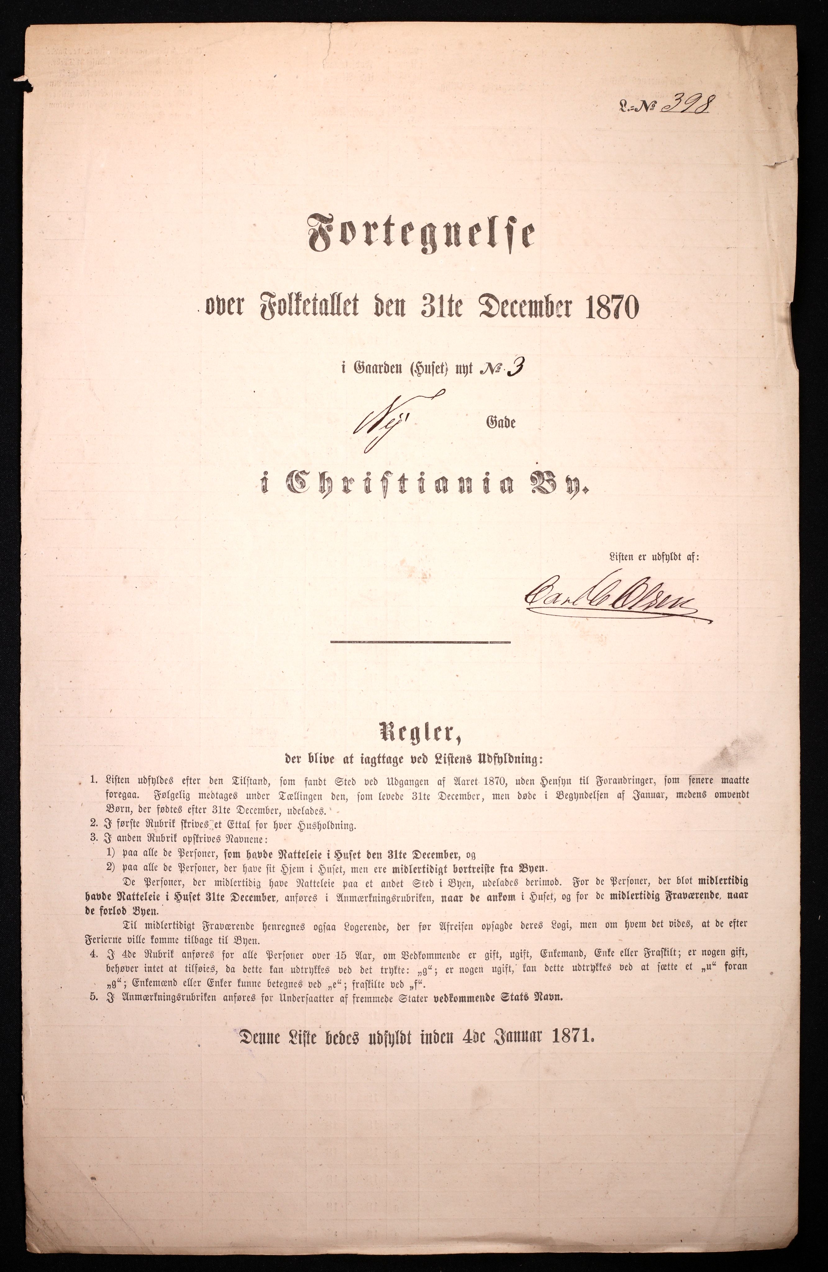 RA, Folketelling 1870 for 0301 Kristiania kjøpstad, 1870, s. 2669