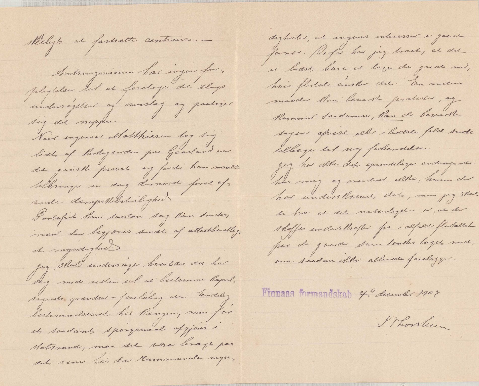 Finnaas kommune. Formannskapet, IKAH/1218a-021/D/Da/L0001/0006: Korrespondanse / saker / Kapellkyrkje på Løkling, 1906-1910, s. 18