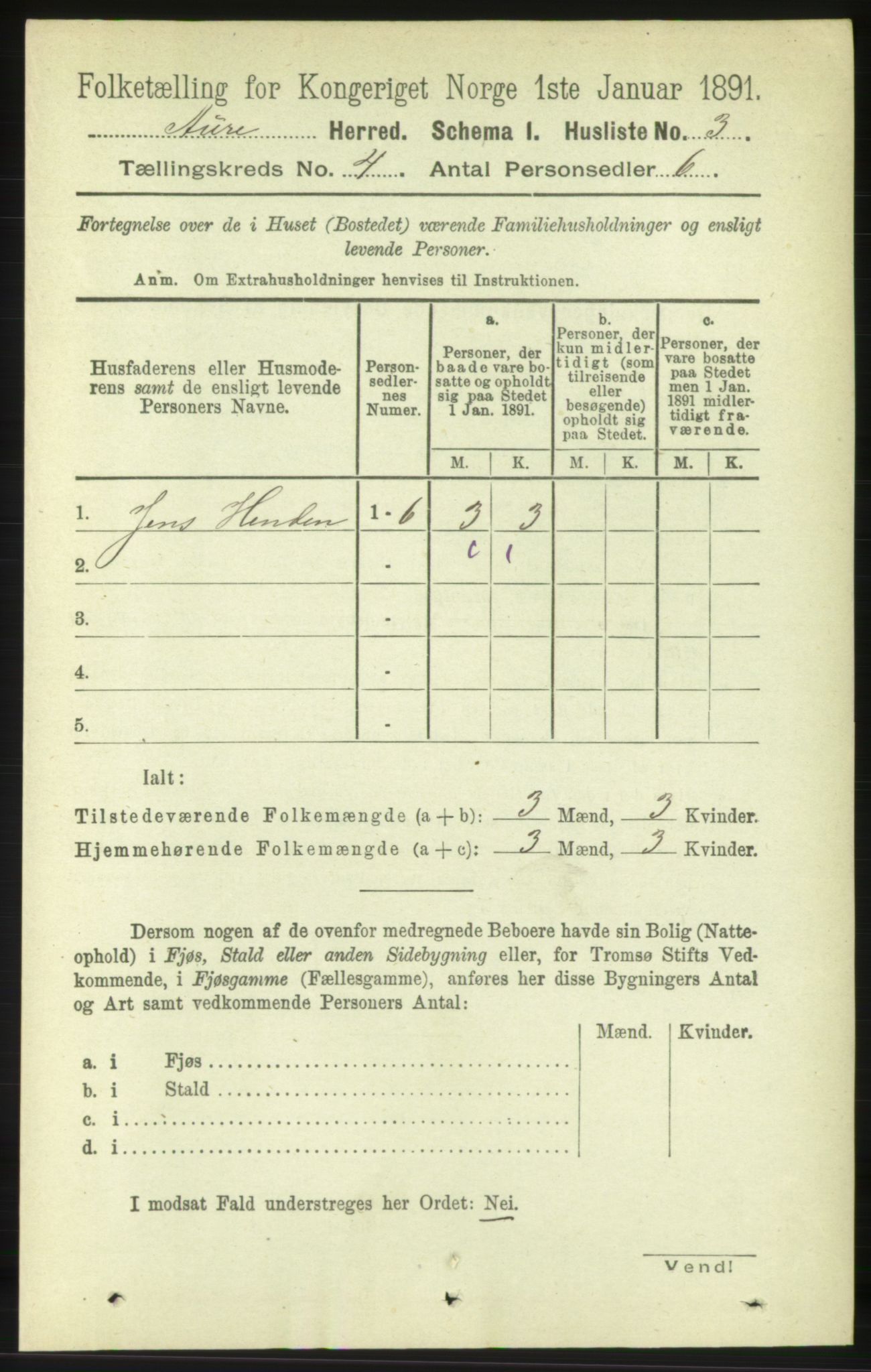 RA, Folketelling 1891 for 1569 Aure herred, 1891, s. 1934