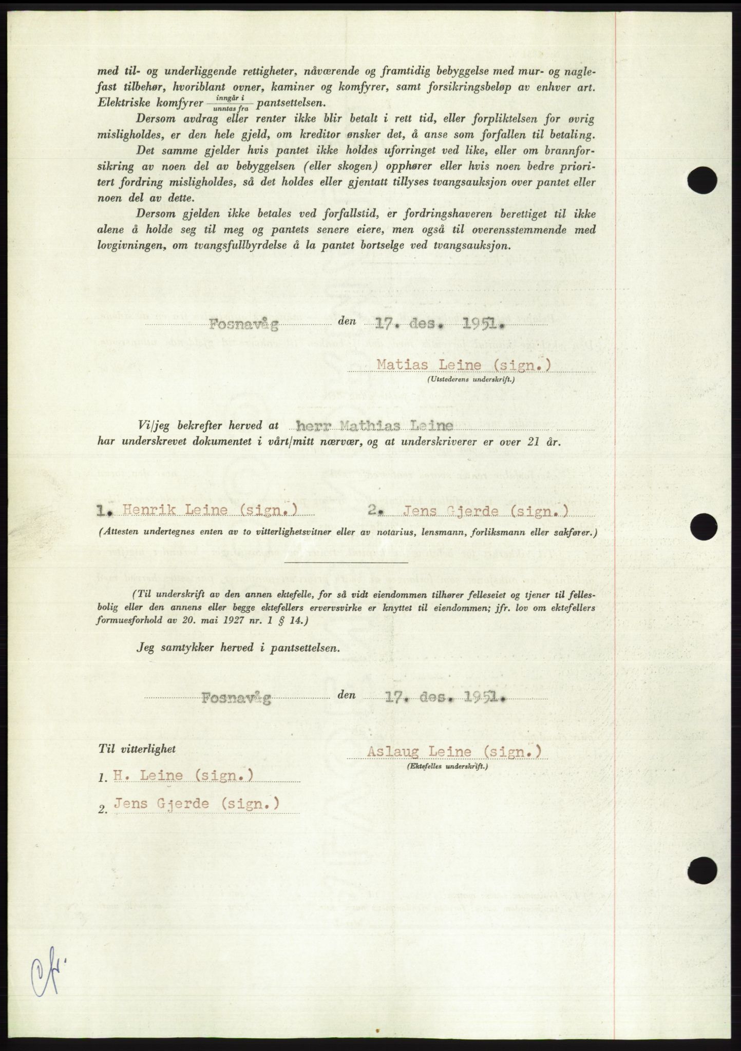 Søre Sunnmøre sorenskriveri, AV/SAT-A-4122/1/2/2C/L0121: Pantebok nr. 9B, 1951-1952, Dagboknr: 2546/1951