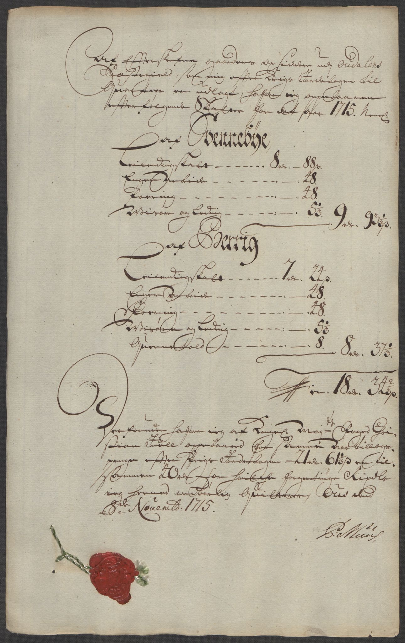 Rentekammeret inntil 1814, Reviderte regnskaper, Fogderegnskap, AV/RA-EA-4092/R13/L0853: Fogderegnskap Solør, Odal og Østerdal, 1715, s. 320