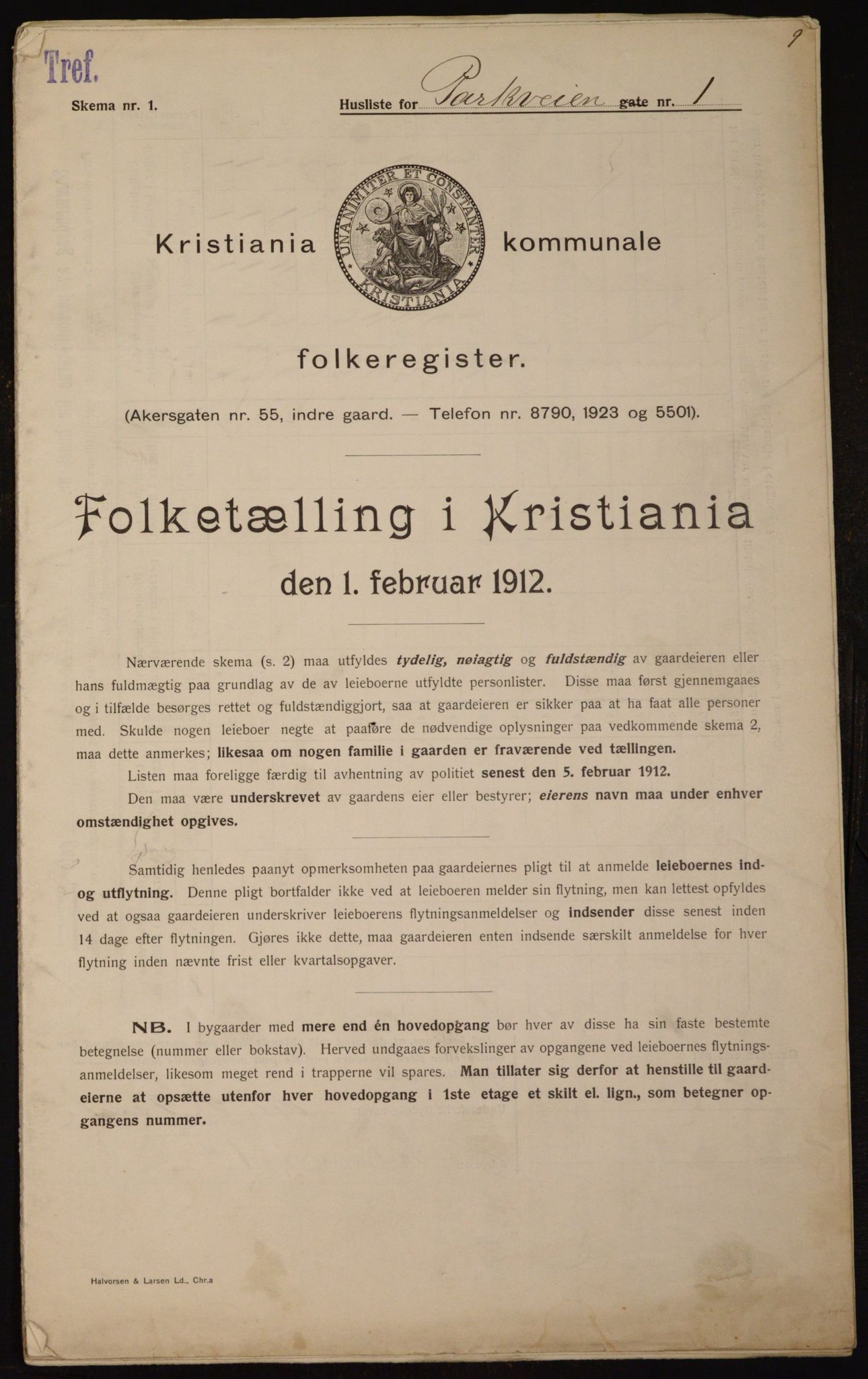 OBA, Kommunal folketelling 1.2.1912 for Kristiania, 1912, s. 78343