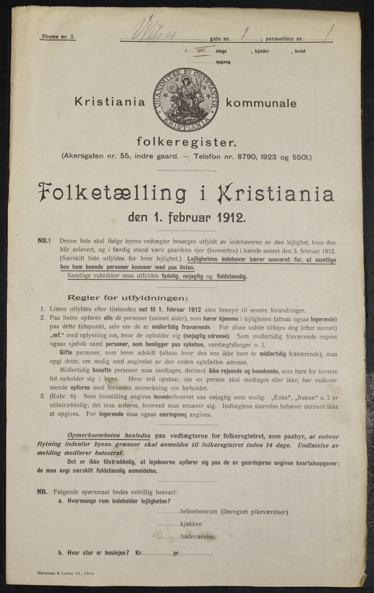 OBA, Kommunal folketelling 1.2.1912 for Kristiania, 1912, s. 128230