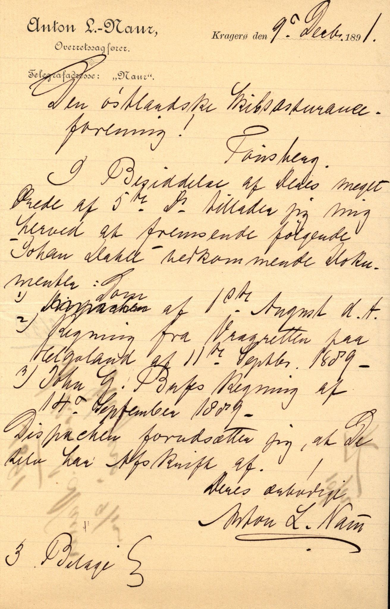 Pa 63 - Østlandske skibsassuranceforening, VEMU/A-1079/G/Ga/L0024/0001: Havaridokumenter / Norrøna, Phønic, Monark, Johan Dahll, Josephine, 1889, s. 95