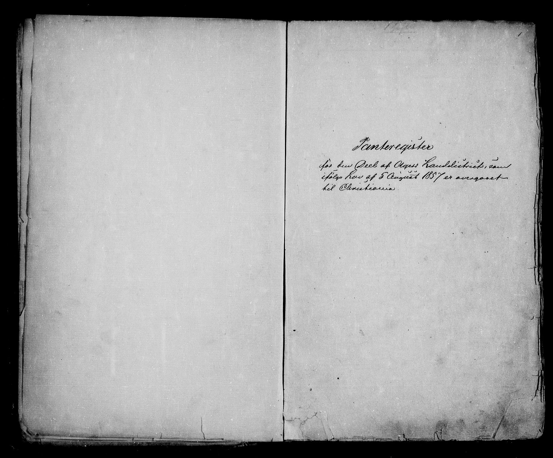 Christiania byfogd, SAO/A-11543/G/Ga/Gaa/Gaag/L0002: Panteregister nr. VII 2, 1859-1864, s. 1