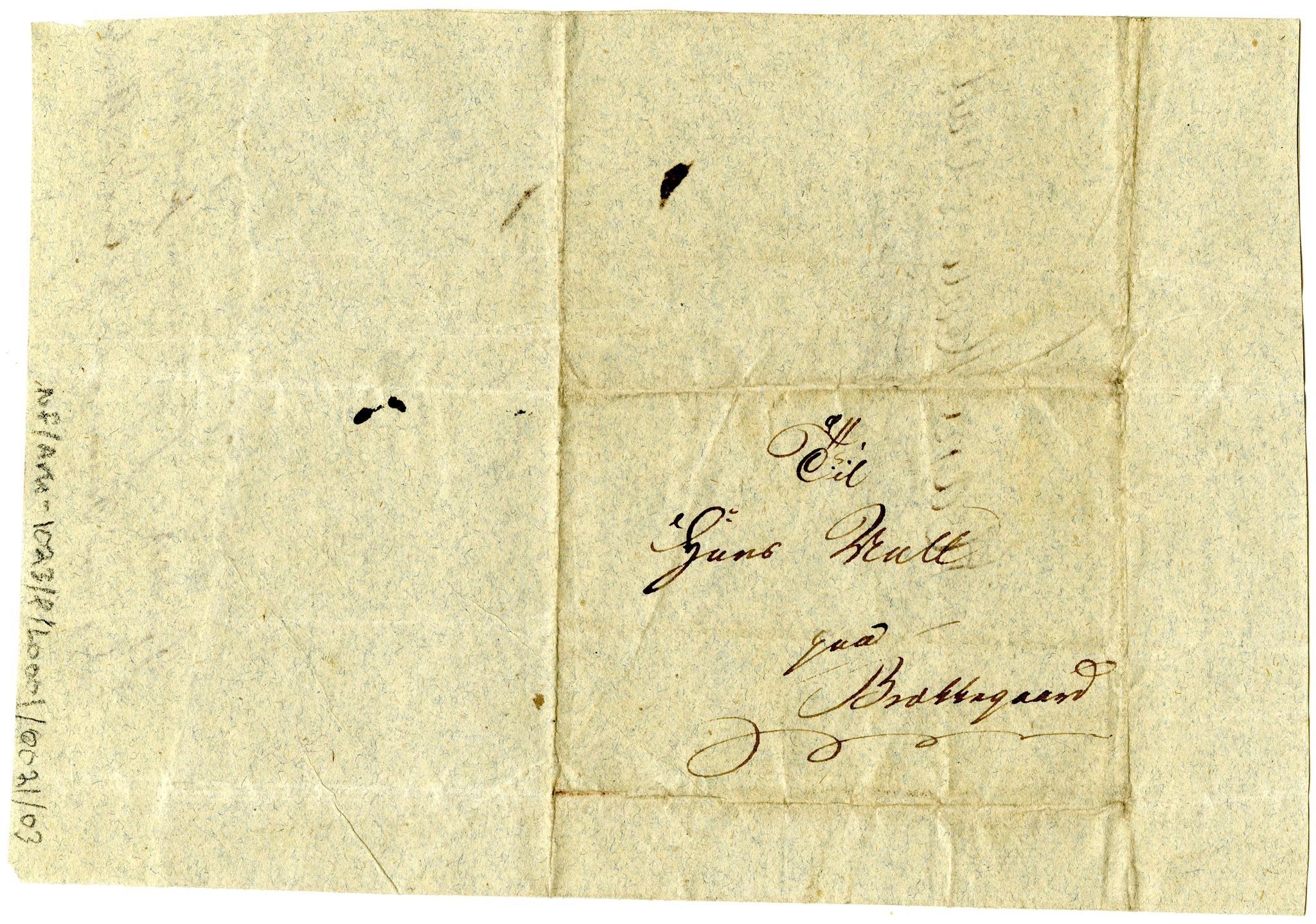 Diderik Maria Aalls brevsamling, NF/Ark-1023/F/L0001: D.M. Aalls brevsamling. A - B, 1738-1889, s. 257