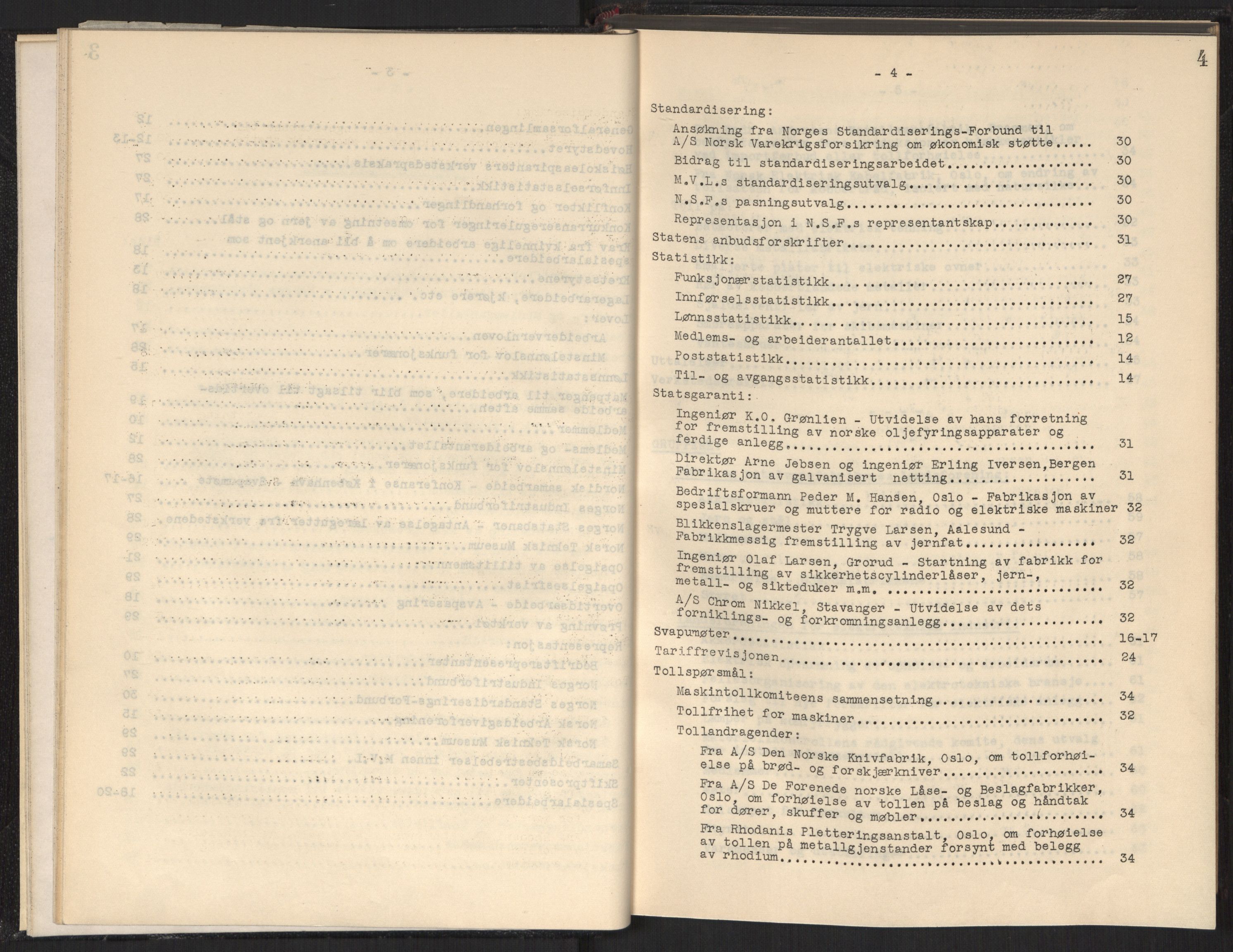 Teknologibedriftenes Landsforening TBL, AV/RA-PA-1700/A/Ad/L0006: Årsberetning med register, 1937-1943, s. 4