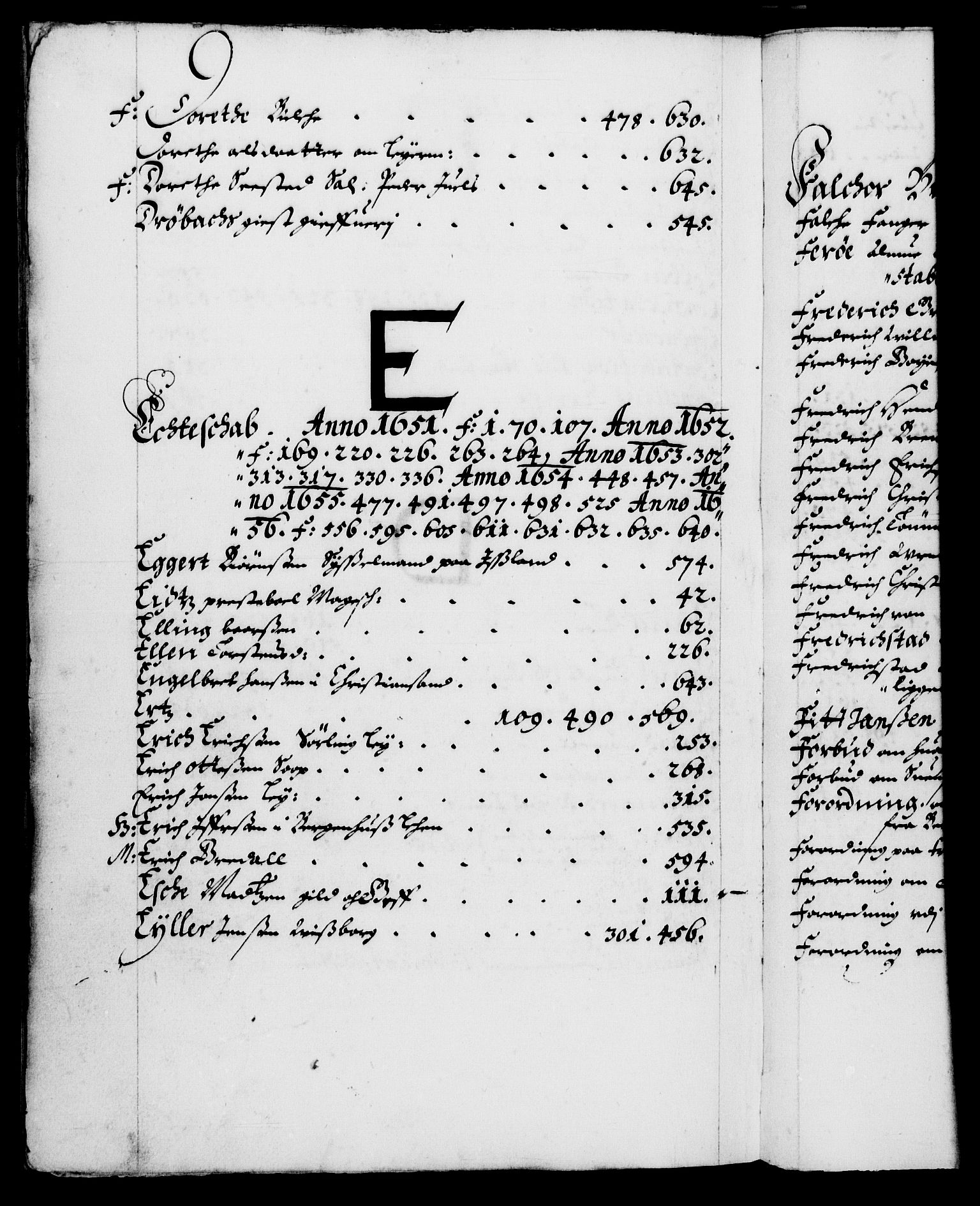 Danske Kanselli 1572-1799, AV/RA-EA-3023/F/Fc/Fca/Fcaa/L0008: Norske registre (mikrofilm), 1651-1656