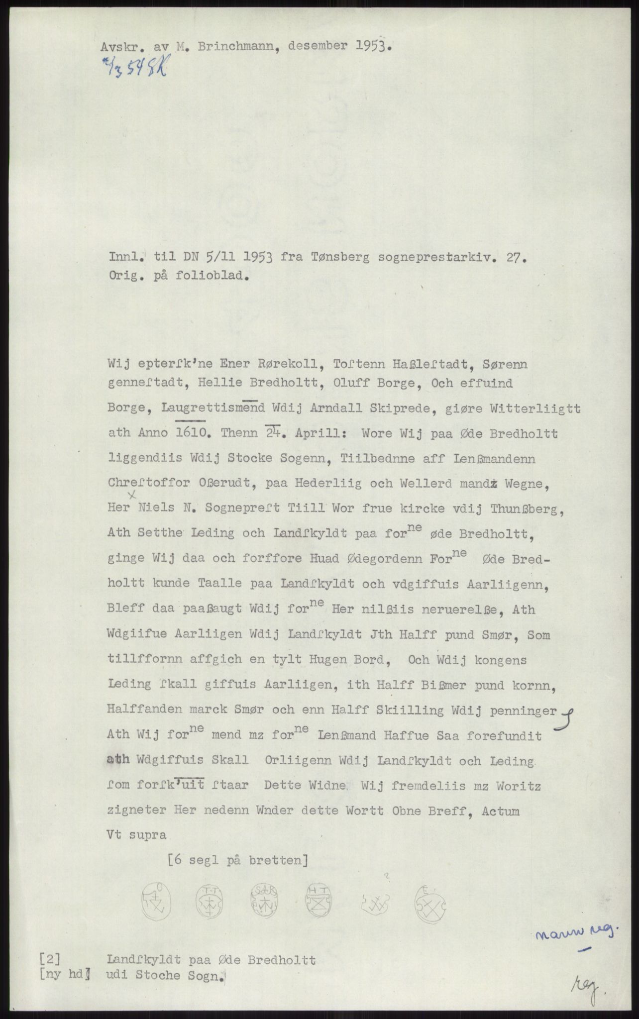 Samlinger til kildeutgivelse, Diplomavskriftsamlingen, RA/EA-4053/H/Ha, s. 1049