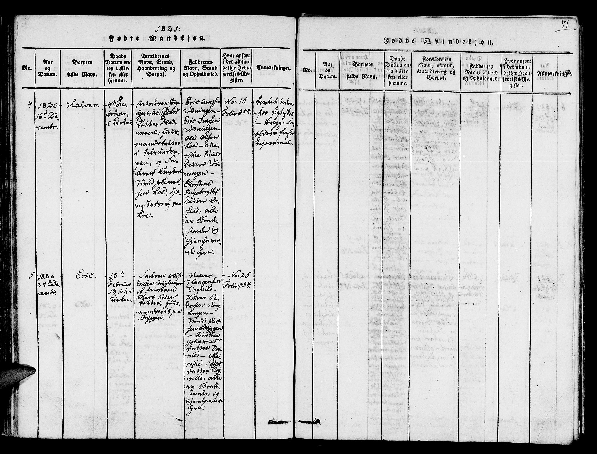 Ministerialprotokoller, klokkerbøker og fødselsregistre - Sør-Trøndelag, SAT/A-1456/678/L0895: Ministerialbok nr. 678A05 /1, 1816-1821, s. 71
