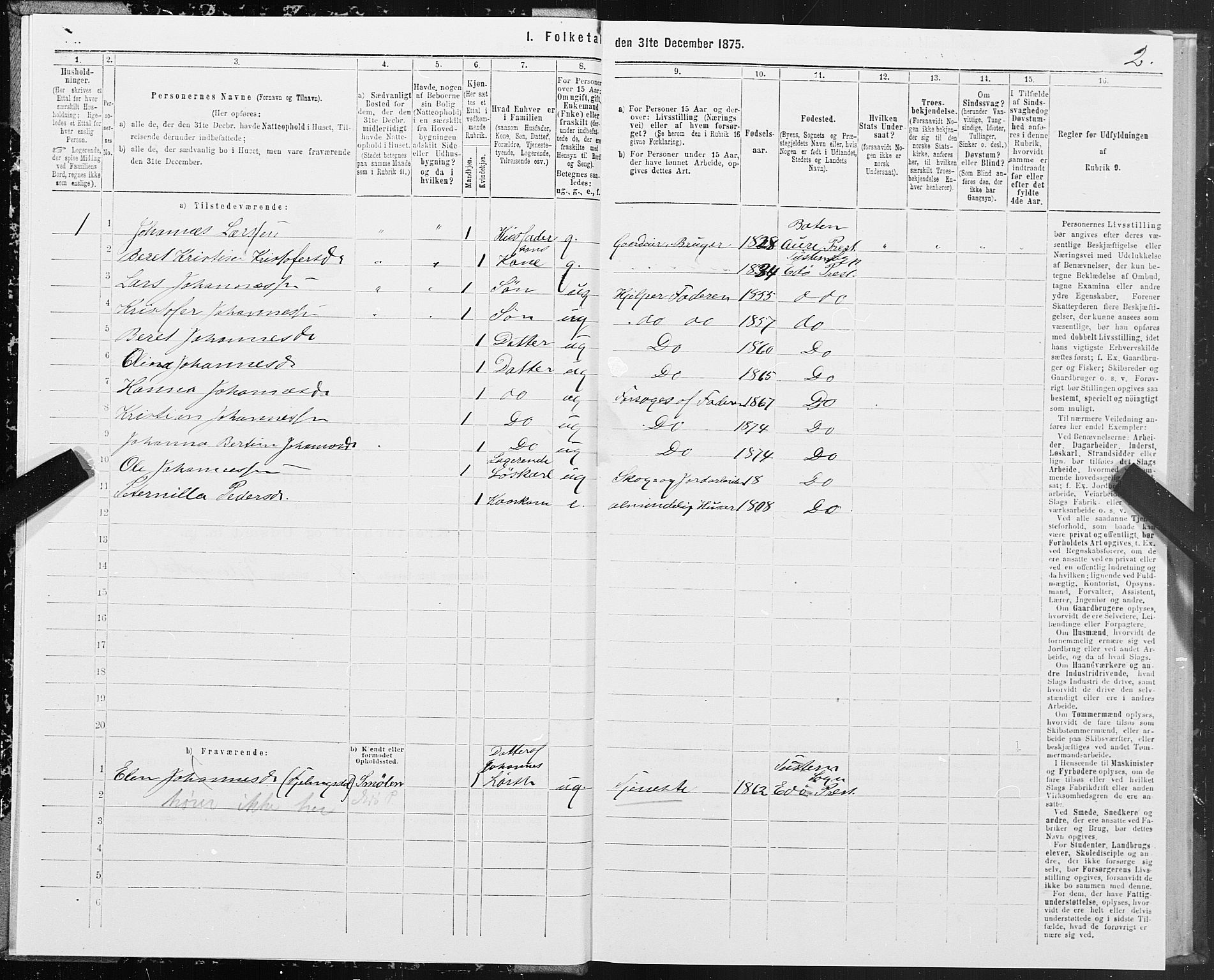 SAT, Folketelling 1875 for 1573P Edøy prestegjeld, 1875, s. 5002