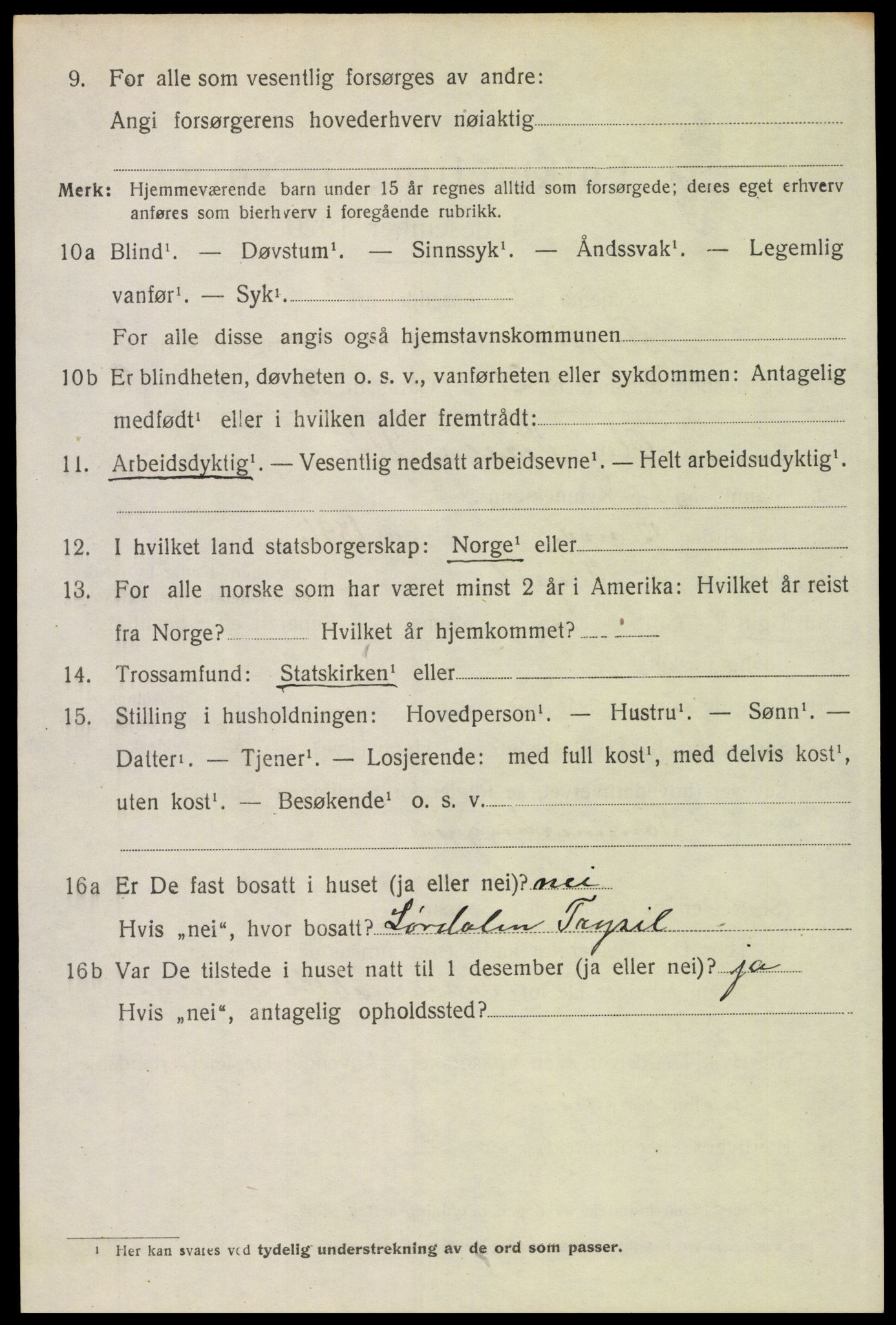 SAH, Folketelling 1920 for 0428 Trysil herred, 1920, s. 4502