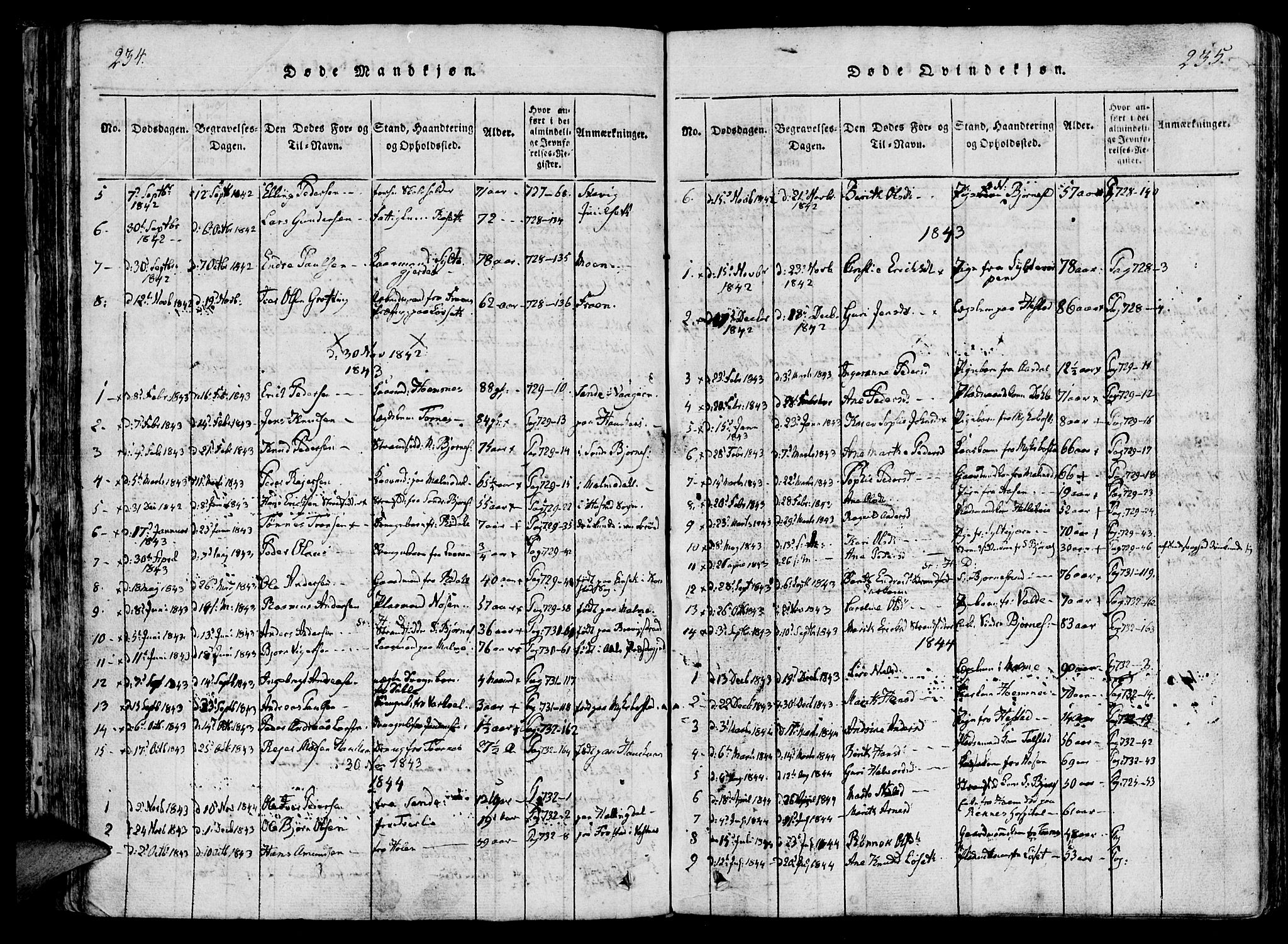 Ministerialprotokoller, klokkerbøker og fødselsregistre - Møre og Romsdal, AV/SAT-A-1454/565/L0747: Ministerialbok nr. 565A01, 1817-1844, s. 234-235