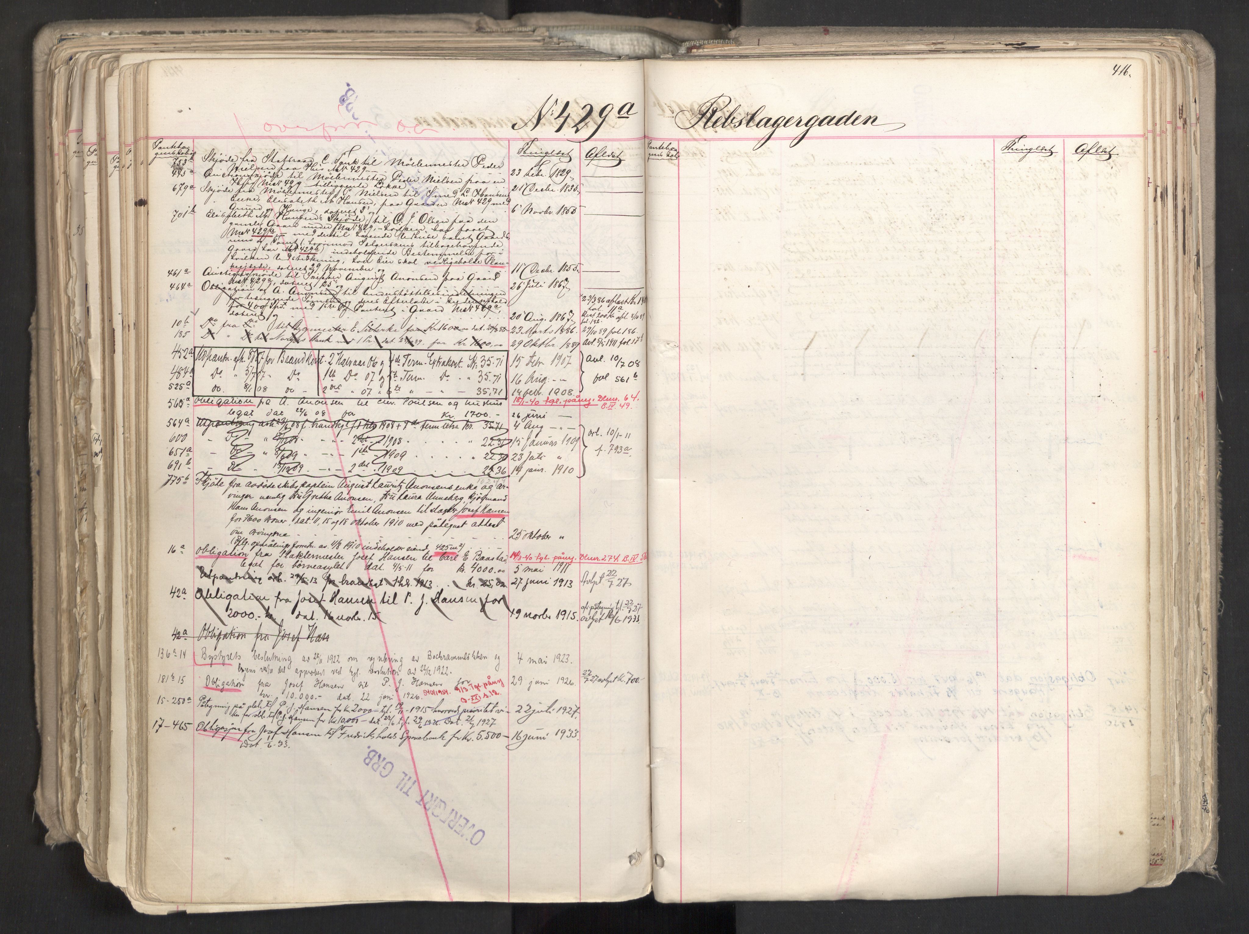 Halden byfogd, AV/SAO-A-10865/G/Ga/Gaa/Gaab/L0001: Panteregister nr. II 1, 1873-1955, s. 416