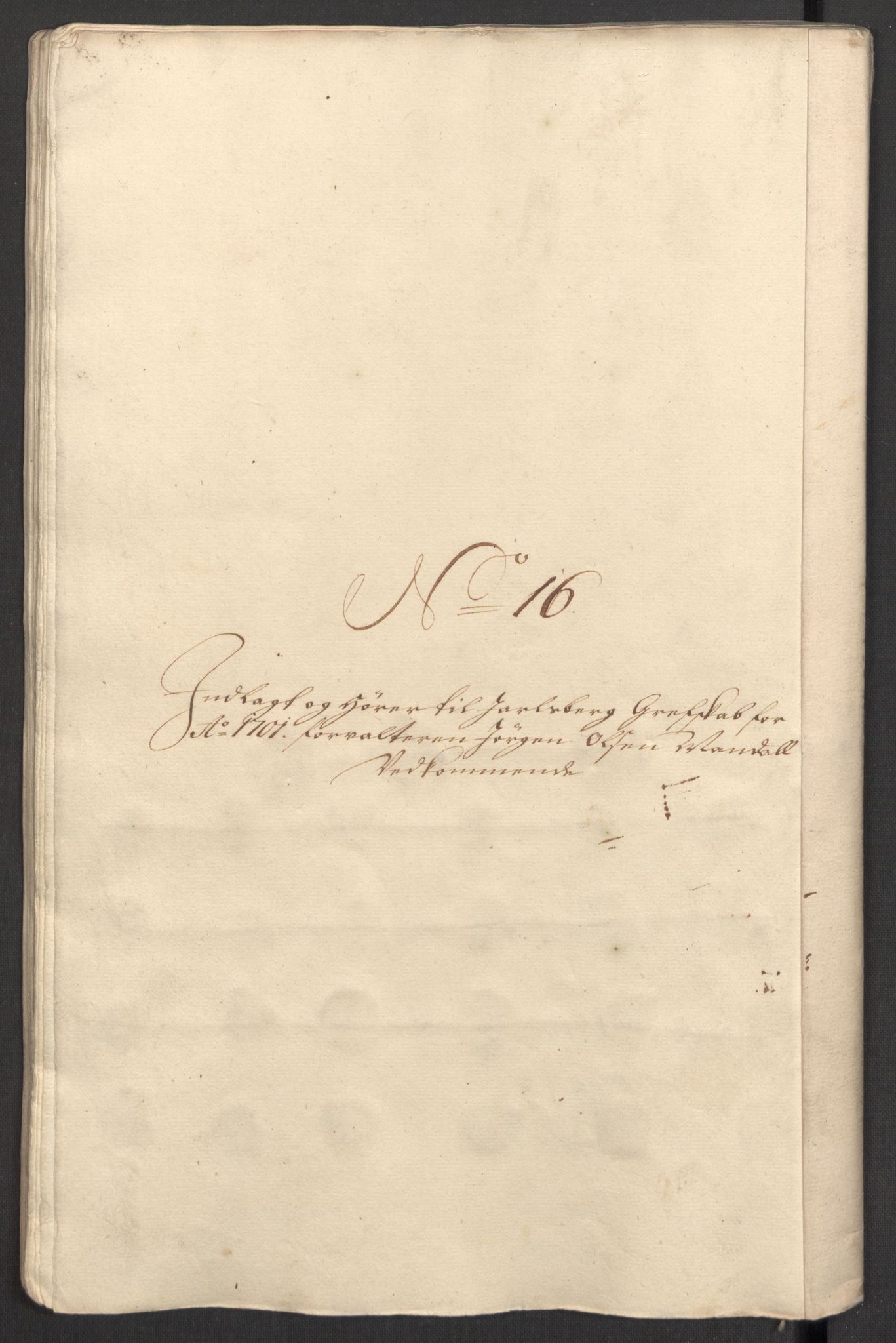 Rentekammeret inntil 1814, Reviderte regnskaper, Fogderegnskap, AV/RA-EA-4092/R32/L1869: Fogderegnskap Jarlsberg grevskap, 1700-1701, s. 397