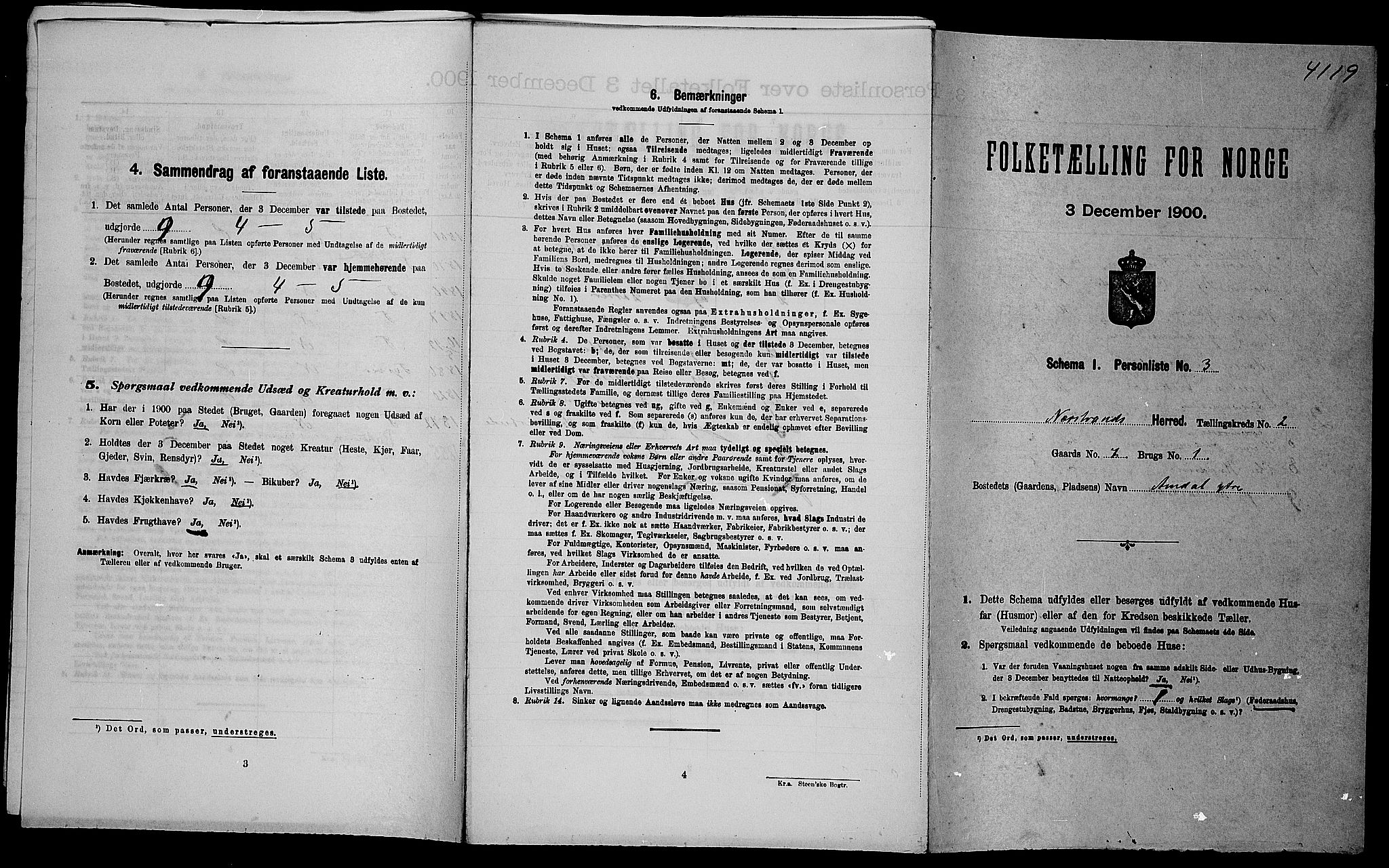 SAST, Folketelling 1900 for 1139 Nedstrand herred, 1900, s. 108