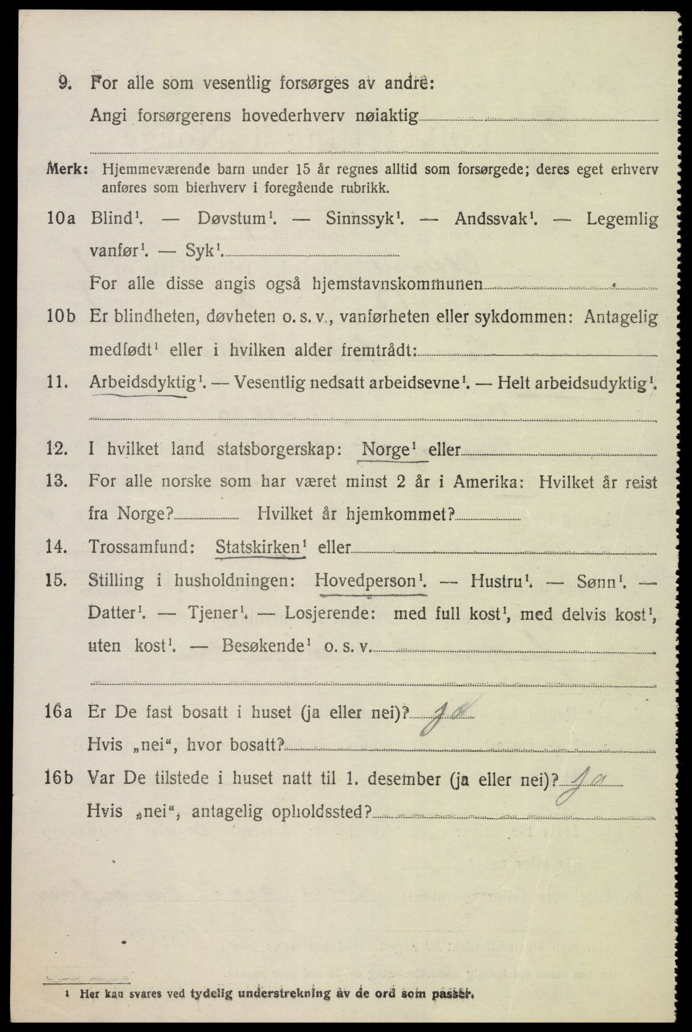SAK, Folketelling 1920 for 1012 Oddernes herred, 1920, s. 2162