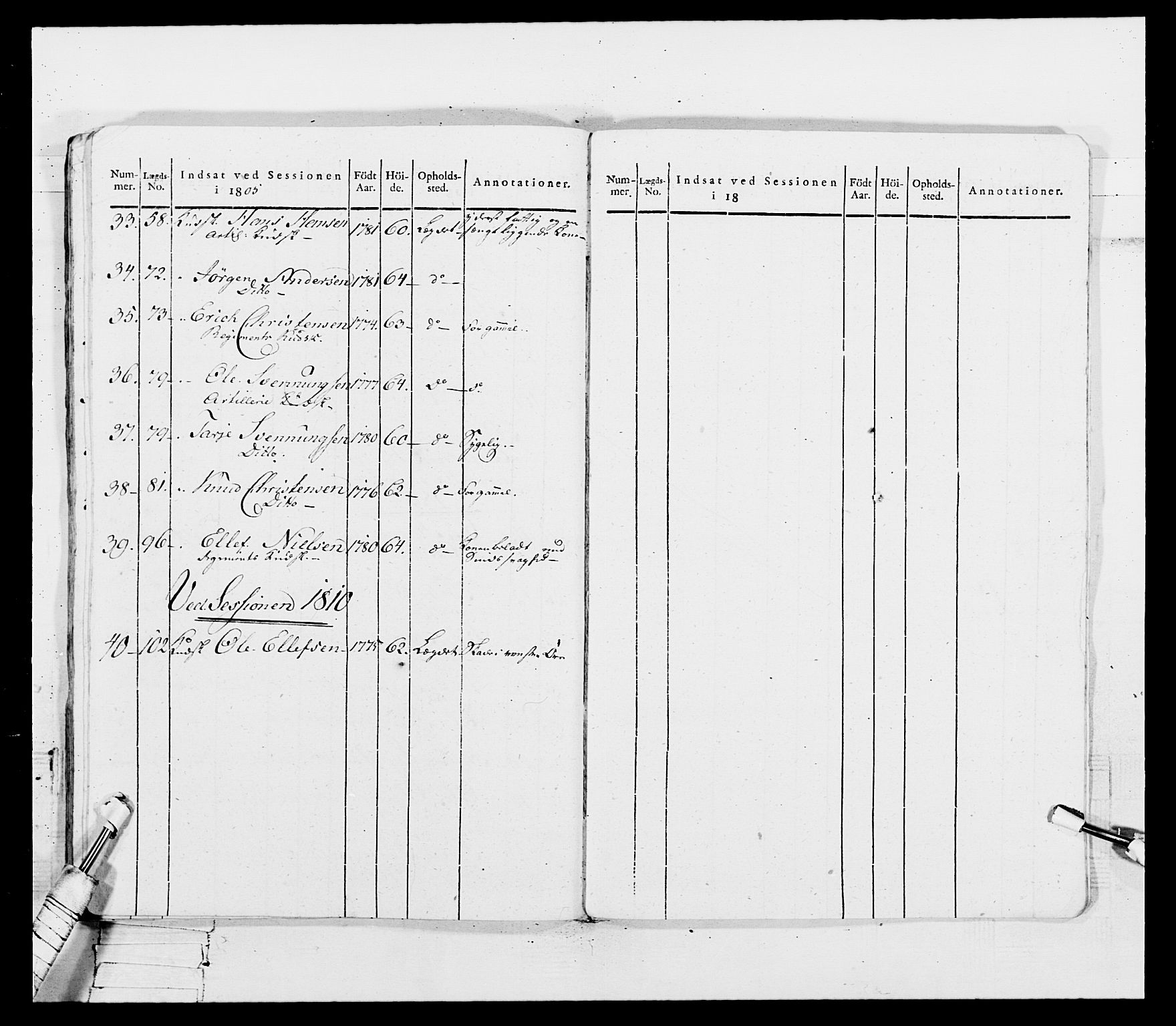 Generalitets- og kommissariatskollegiet, Det kongelige norske kommissariatskollegium, AV/RA-EA-5420/E/Eh/L0115: Telemarkske nasjonale infanteriregiment, 1802-1805, s. 53