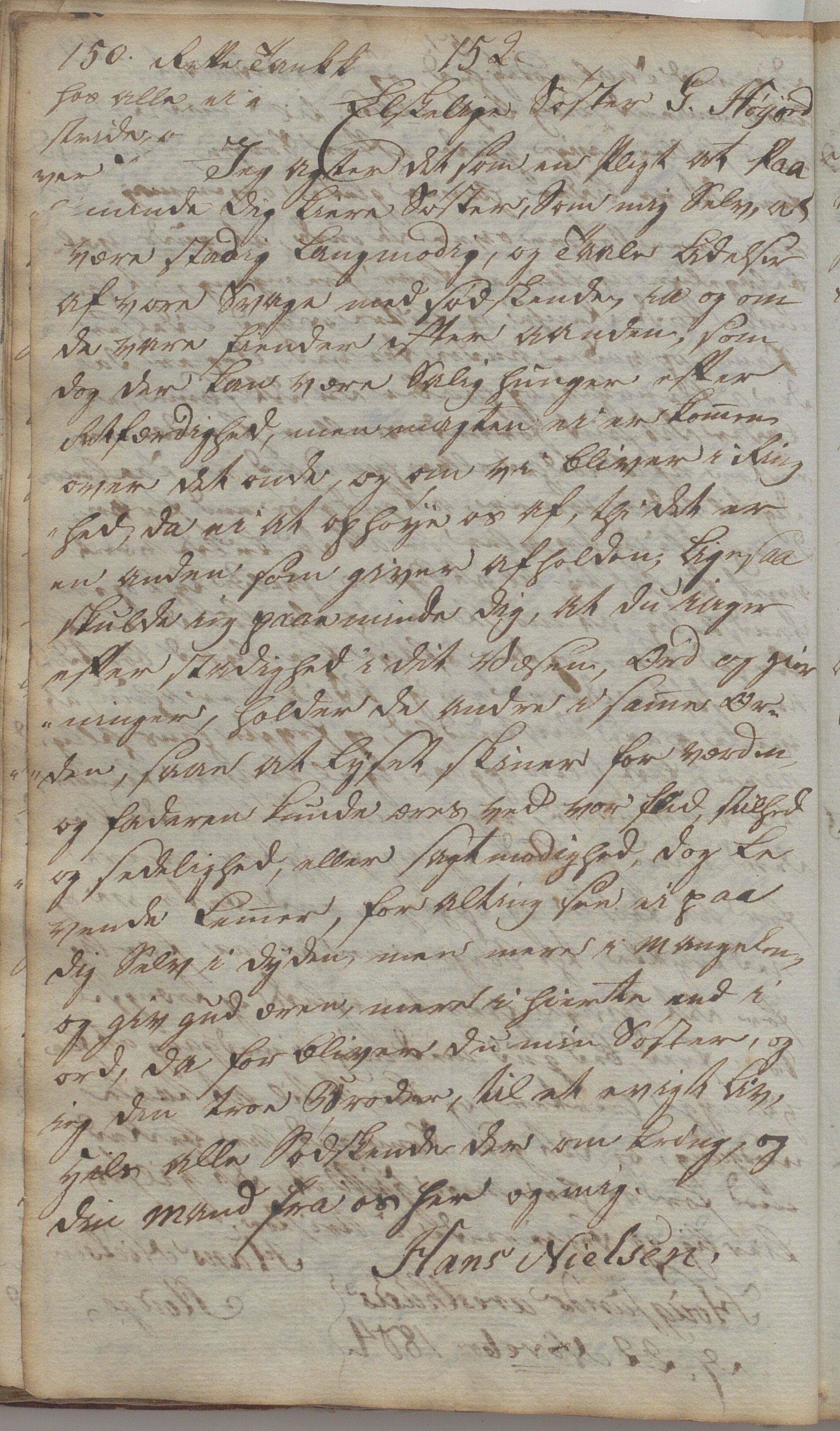 Heggtveitsamlingen, TMF/A-1007/H/L0047/0007: Kopibøker, brev etc.  / "Kopsland", 1800-1850, s. 152