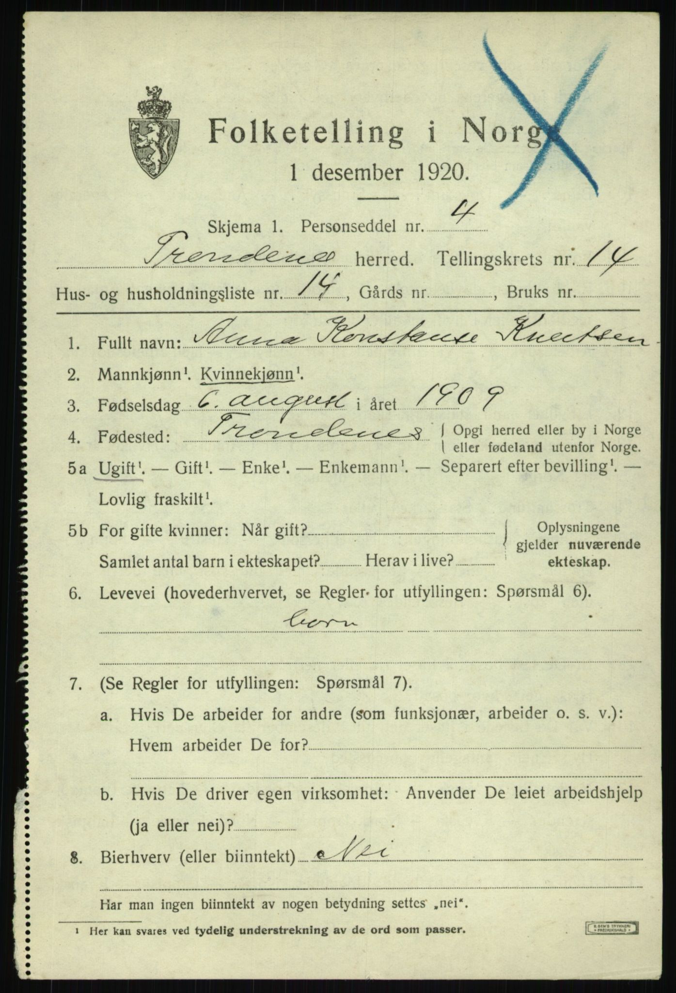SATØ, Folketelling 1920 for 1914 Trondenes herred, 1920, s. 10137