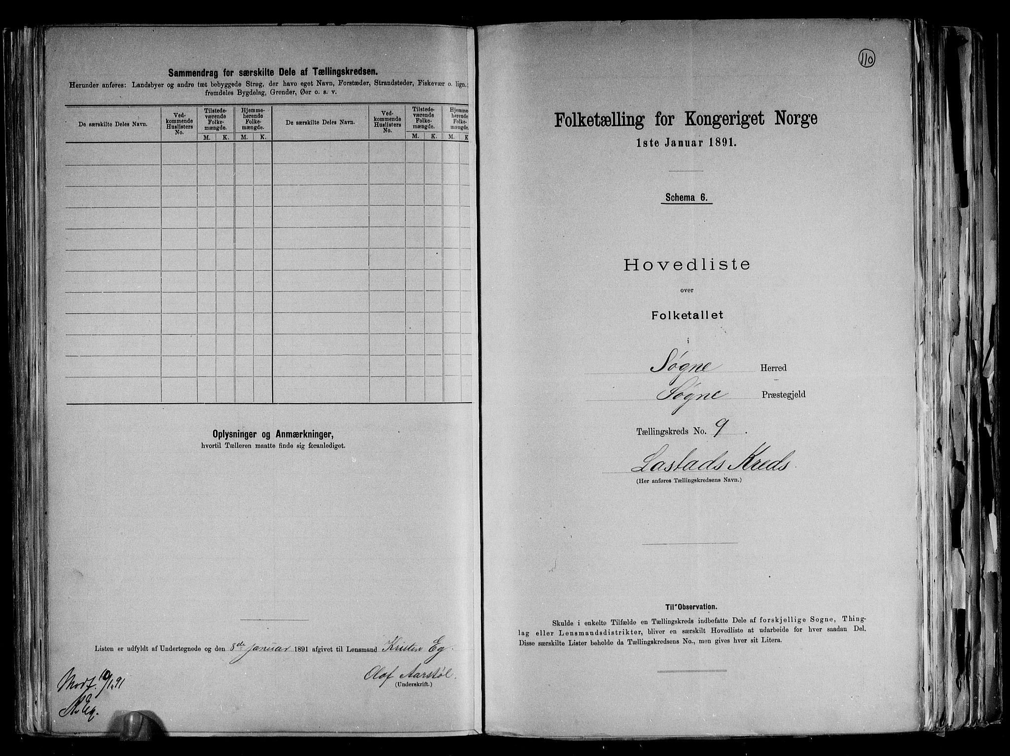 RA, Folketelling 1891 for 1018 Søgne herred, 1891, s. 26