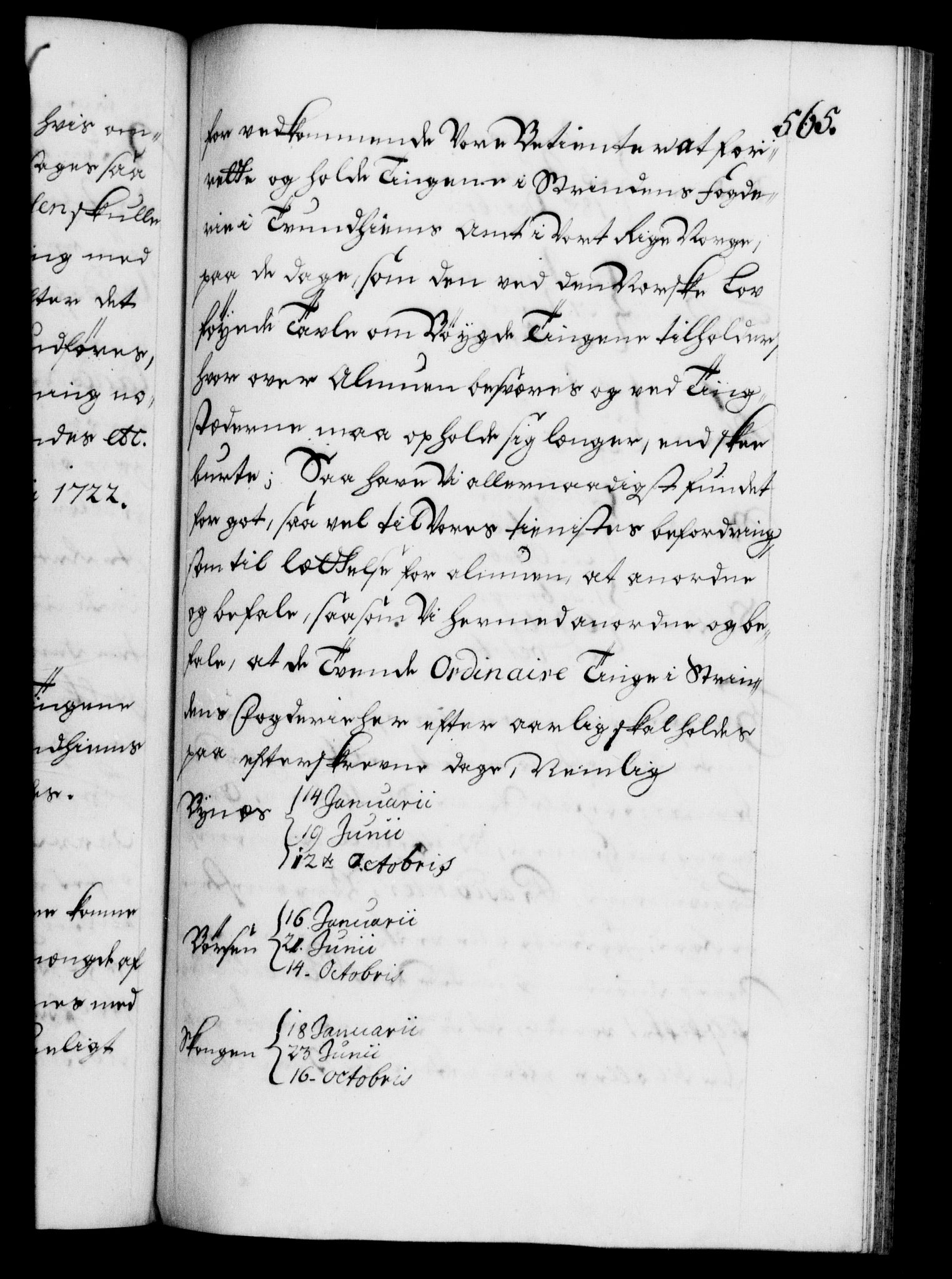 Danske Kanselli 1572-1799, RA/EA-3023/F/Fc/Fca/Fcaa/L0023: Norske registre, 1720-1722, s. 565a