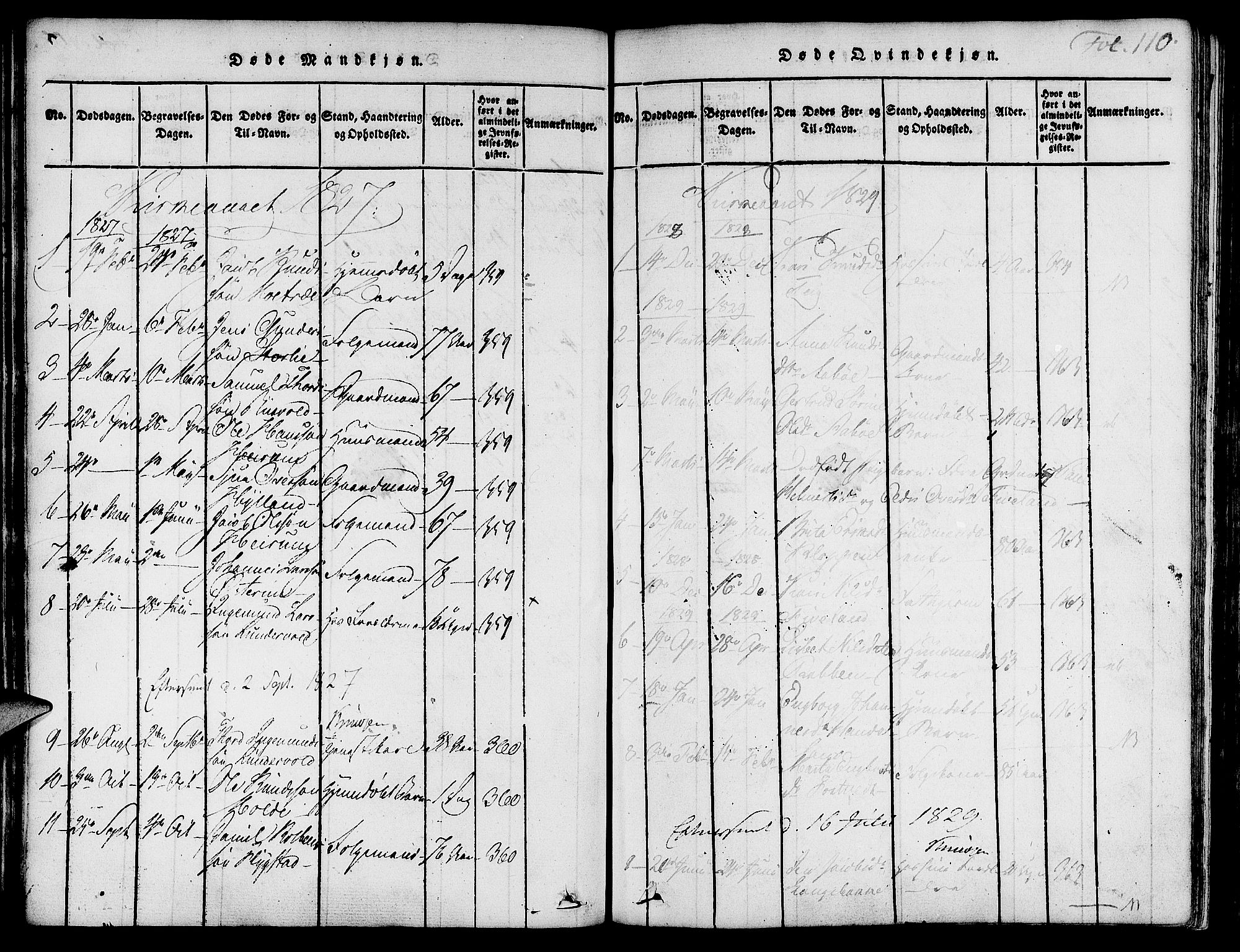 Suldal sokneprestkontor, SAST/A-101845/01/IV/L0007: Ministerialbok nr. A 7, 1817-1838, s. 110