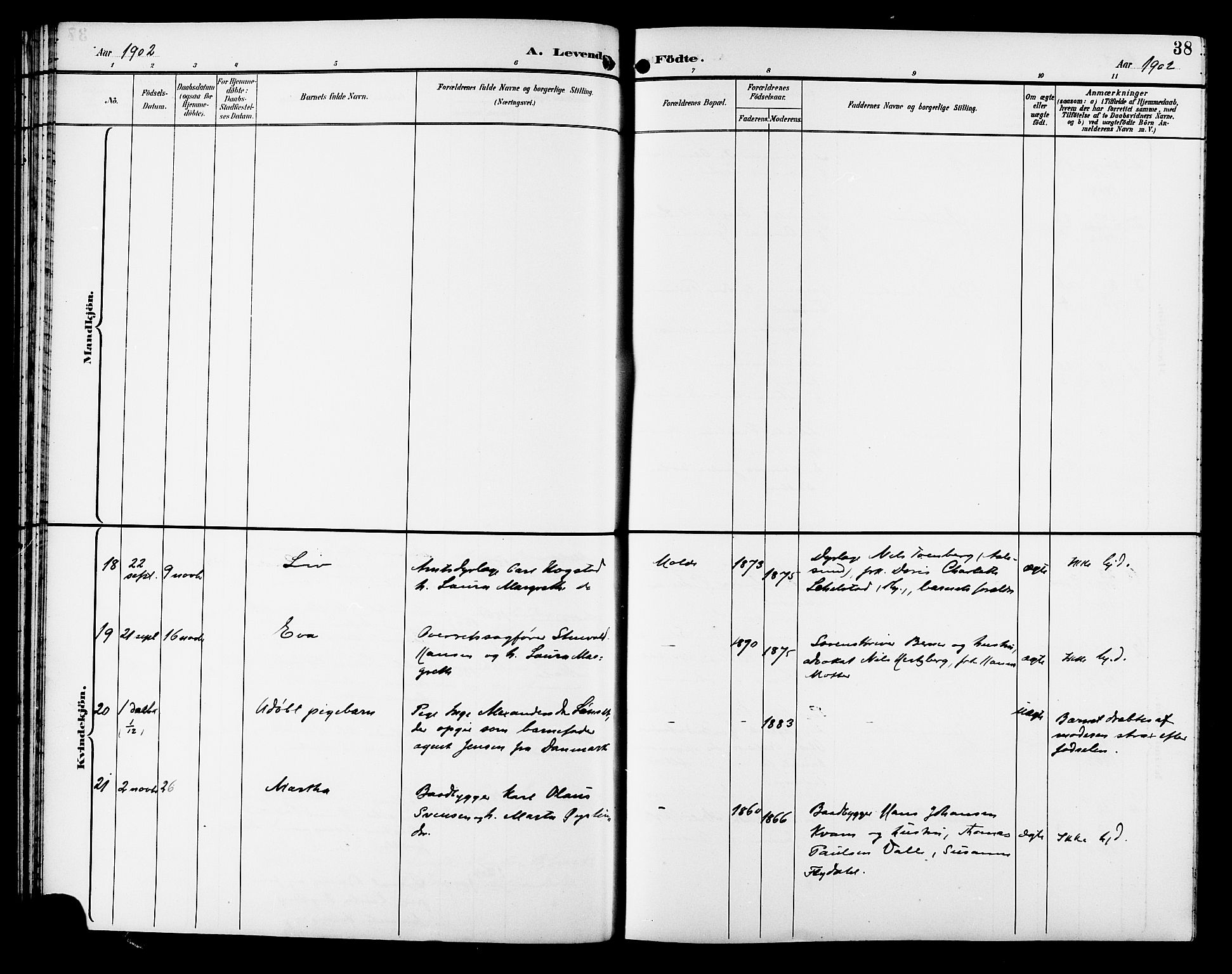 Ministerialprotokoller, klokkerbøker og fødselsregistre - Møre og Romsdal, AV/SAT-A-1454/558/L0702: Klokkerbok nr. 558C03, 1894-1915, s. 38