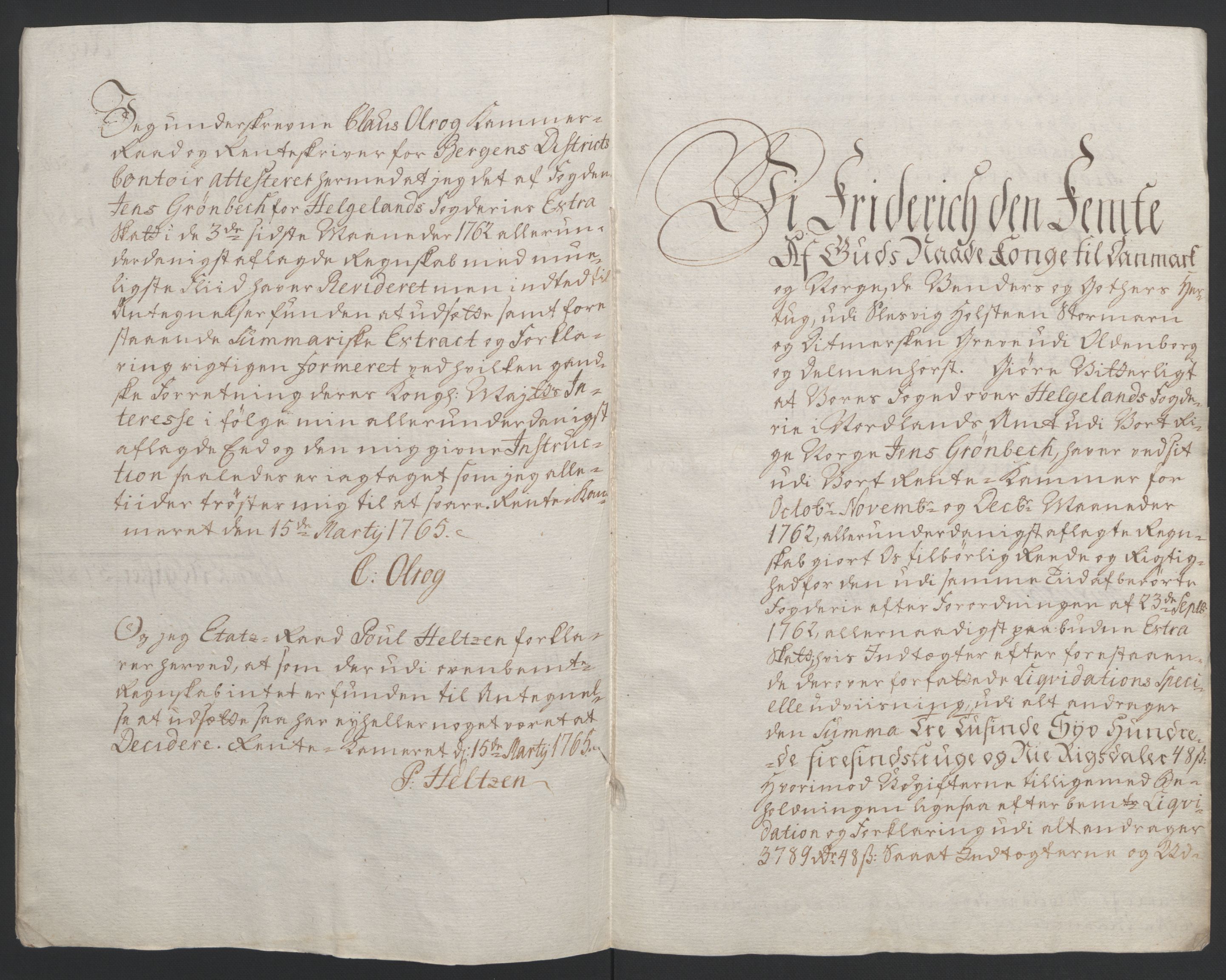 Rentekammeret inntil 1814, Reviderte regnskaper, Fogderegnskap, RA/EA-4092/R65/L4573: Ekstraskatten Helgeland, 1762-1772, s. 8