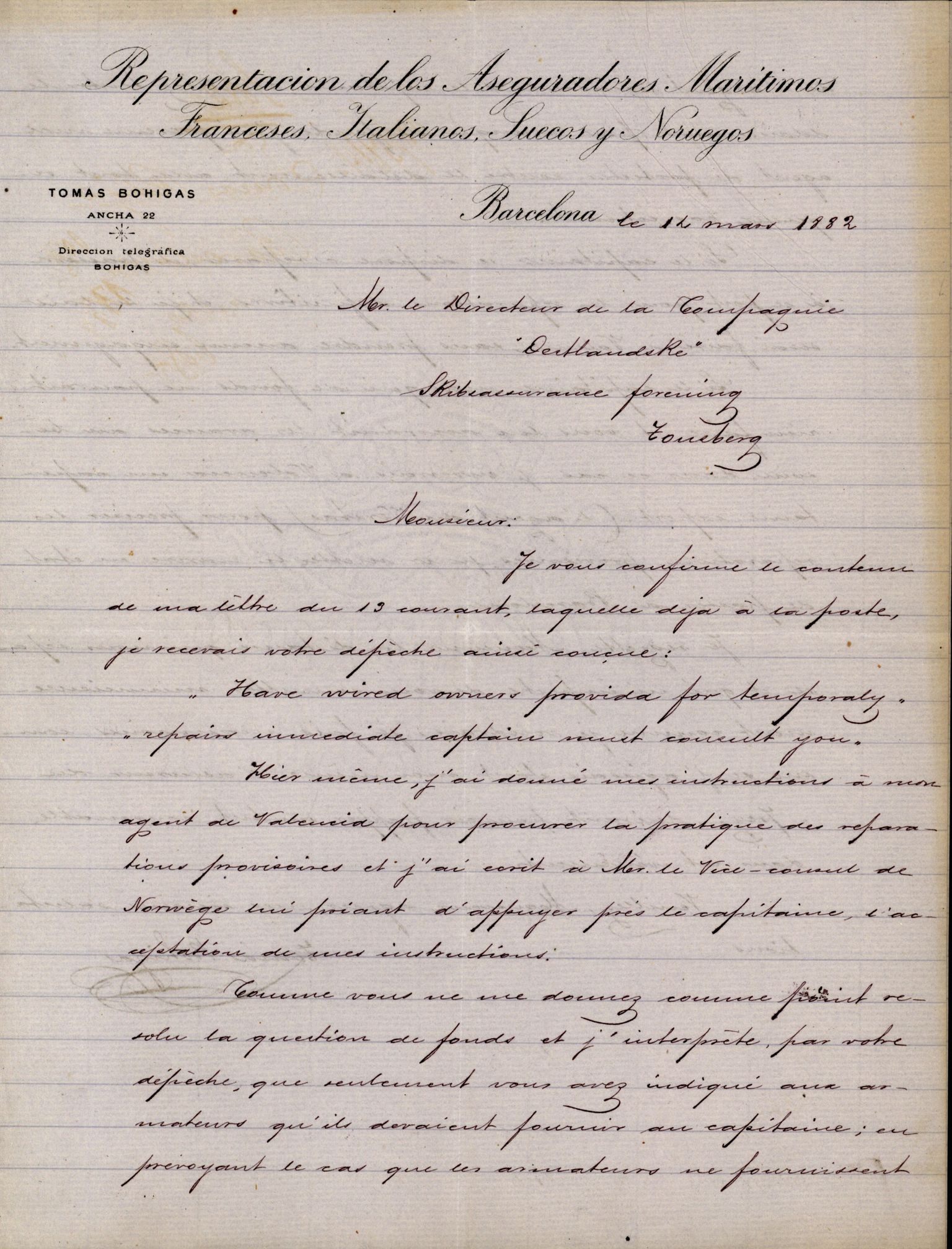 Pa 63 - Østlandske skibsassuranceforening, VEMU/A-1079/G/Ga/L0015/0010: Havaridokumenter / Cuba, Sirius, Freyr, Noatun, Frey, 1882, s. 147