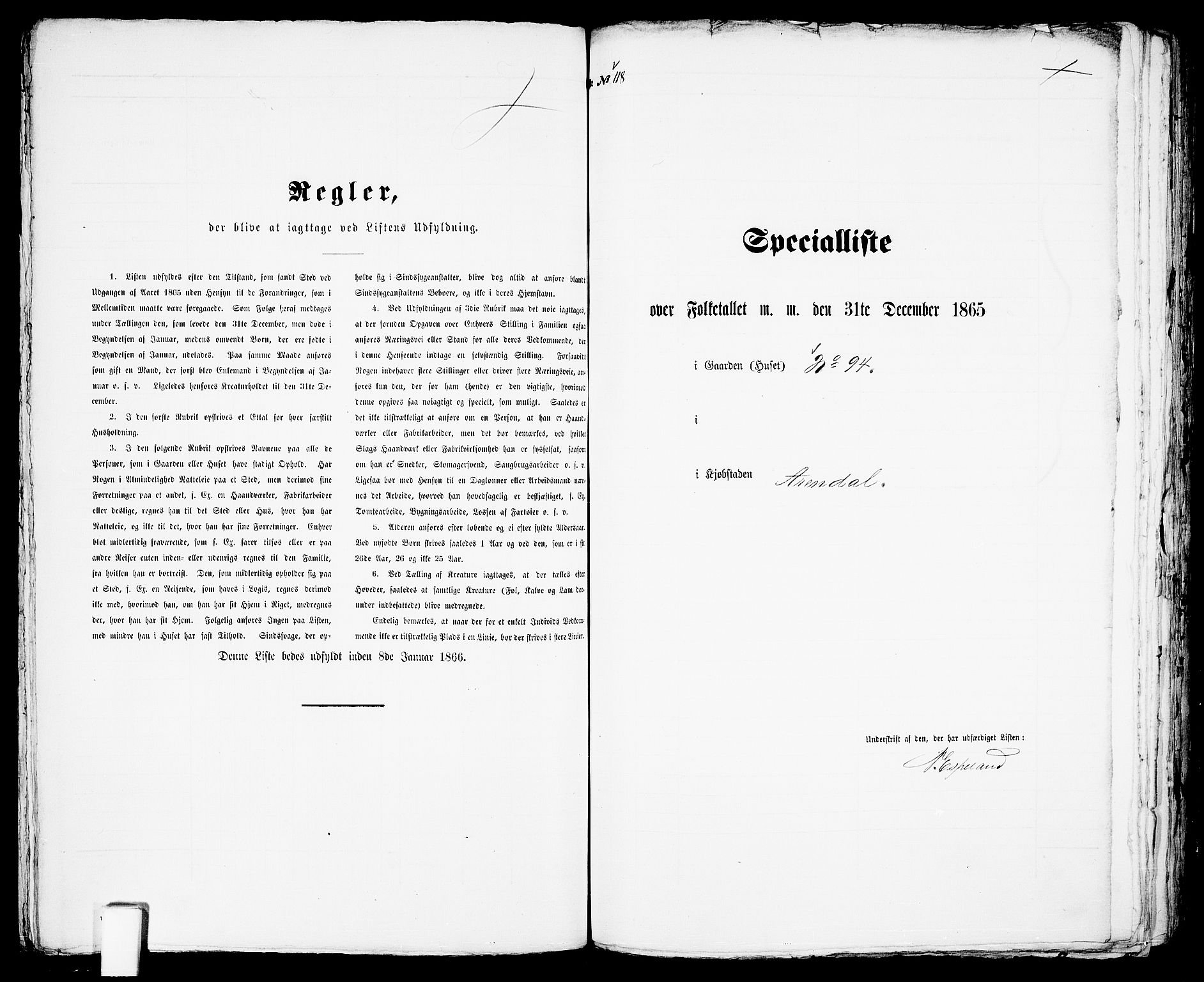 RA, Folketelling 1865 for 0903P Arendal prestegjeld, 1865, s. 241