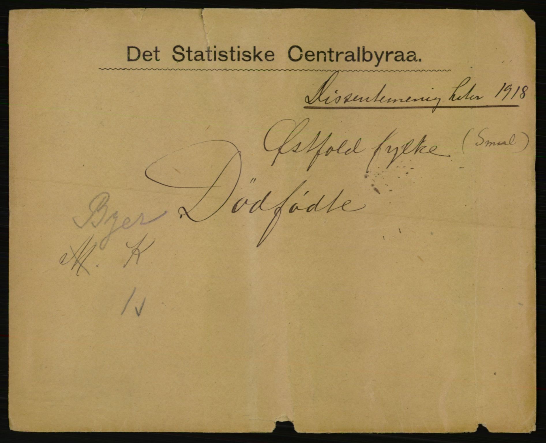 Statistisk sentralbyrå, Sosiodemografiske emner, Befolkning, RA/S-2228/E/L0016: Fødte, gifte, døde dissentere., 1918, s. 3787