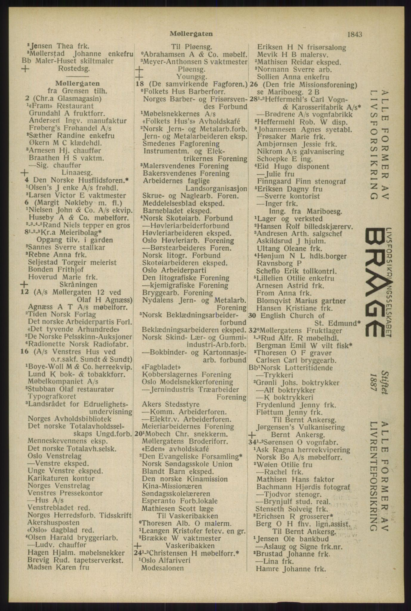 Kristiania/Oslo adressebok, PUBL/-, 1934, s. 1843