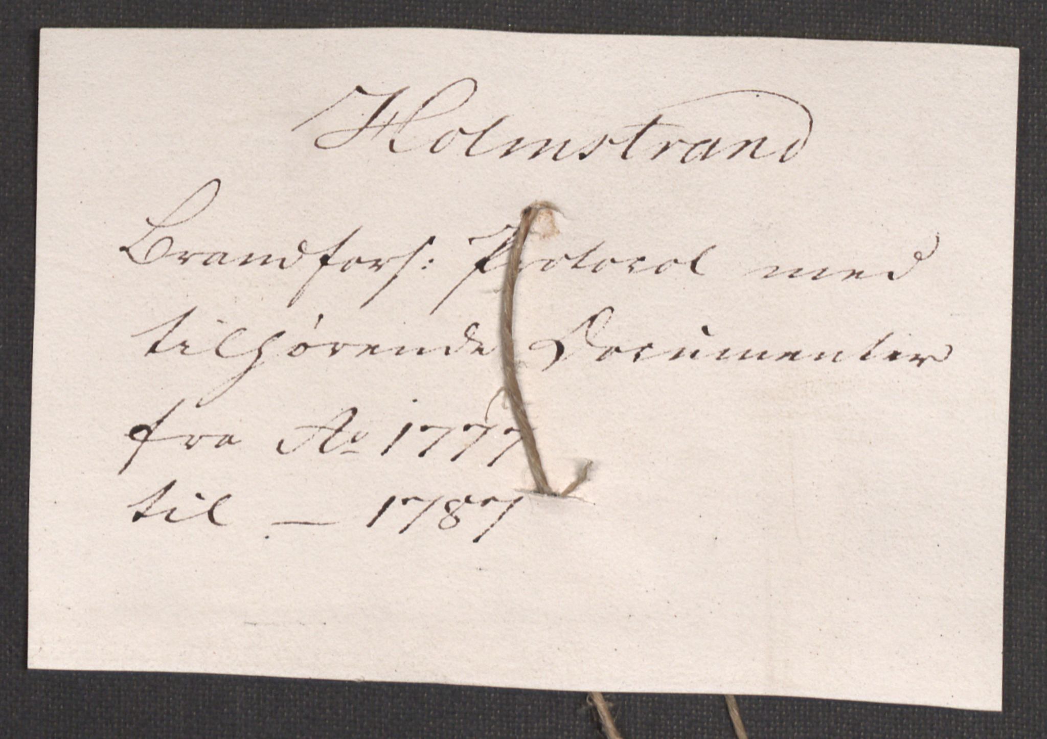 Kommersekollegiet, Brannforsikringskontoret 1767-1814, AV/RA-EA-5458/F/Fa/L0028/0002: Holmestrand / Dokumenter, 1767-1817