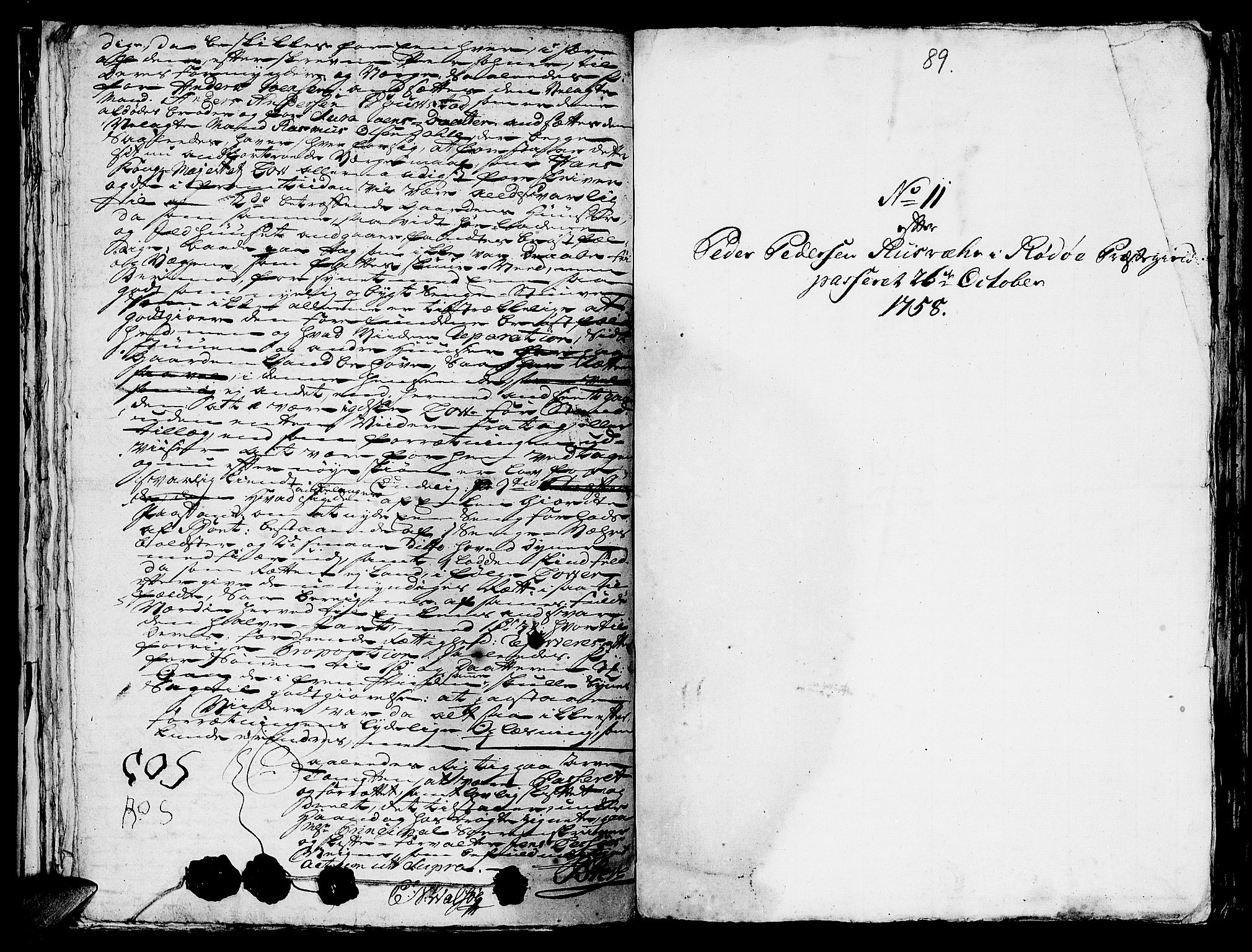 Helgeland sorenskriveri, AV/SAT-A-0004/3/3A/L0041: Konseptprotokoll 26, 1758, s. 88b-89a
