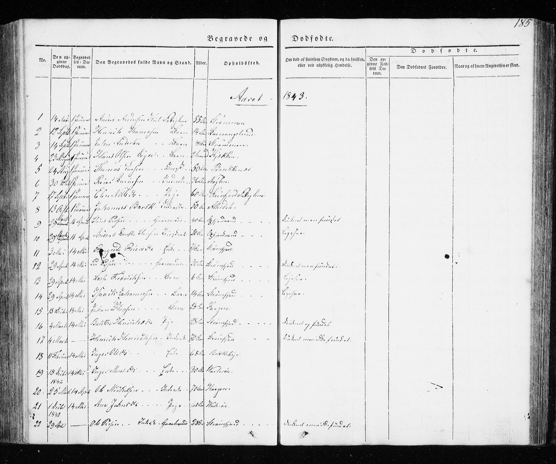 Skjervøy sokneprestkontor, AV/SATØ-S-1300/H/Ha/Haa/L0005kirke: Ministerialbok nr. 5, 1838-1847, s. 185