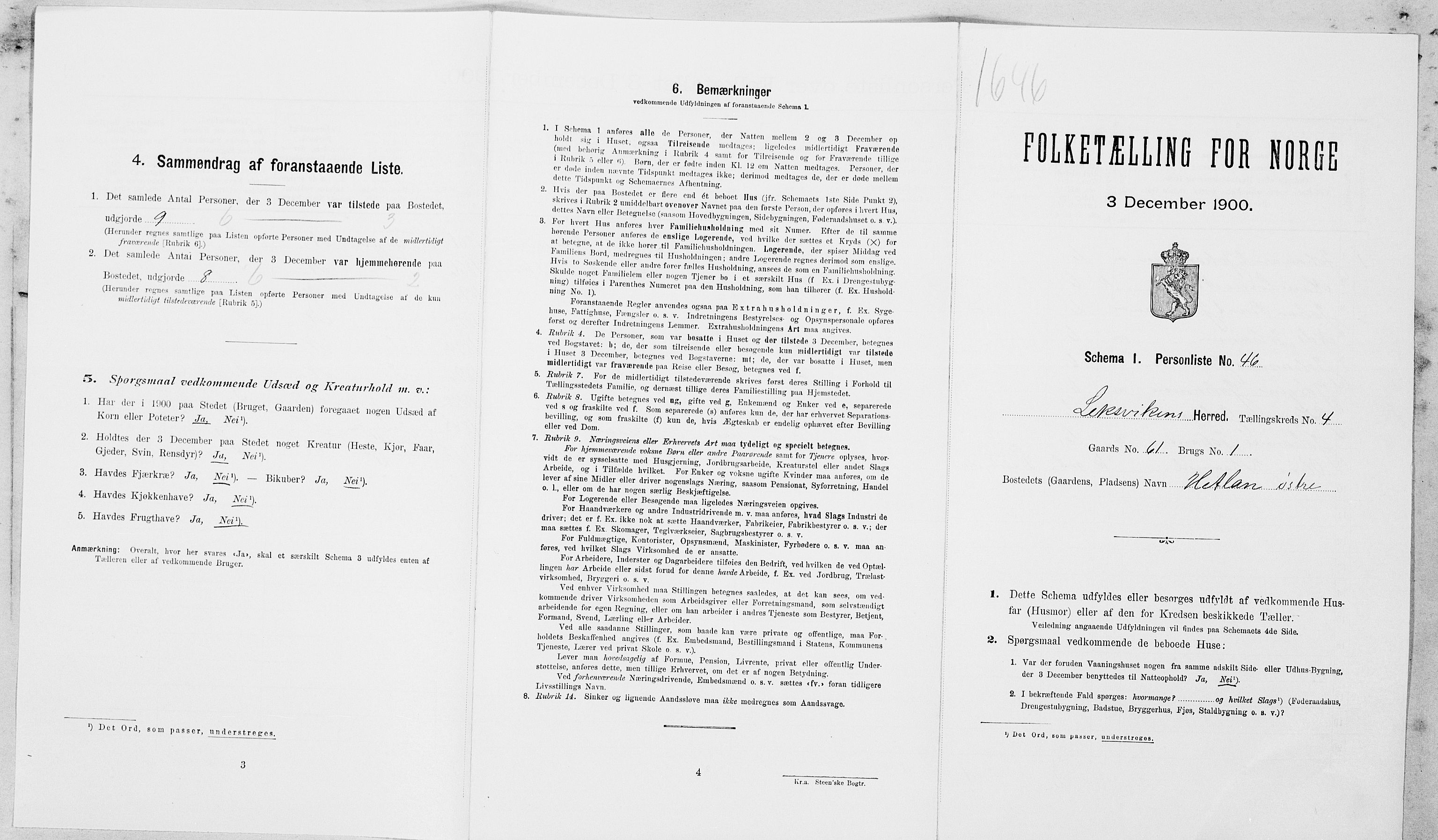 SAT, Folketelling 1900 for 1718 Leksvik herred, 1900, s. 554