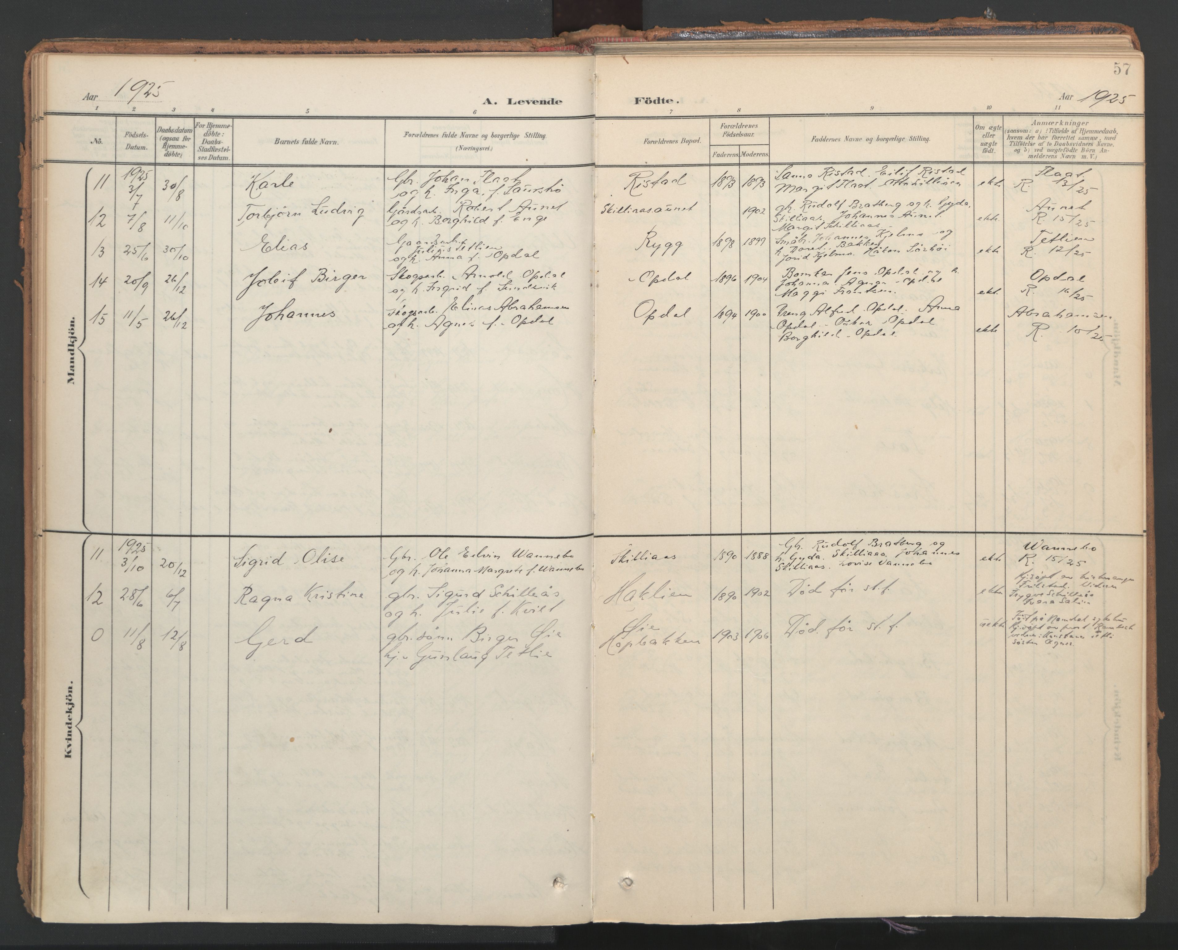 Ministerialprotokoller, klokkerbøker og fødselsregistre - Nord-Trøndelag, AV/SAT-A-1458/766/L0564: Ministerialbok nr. 767A02, 1900-1932, s. 57