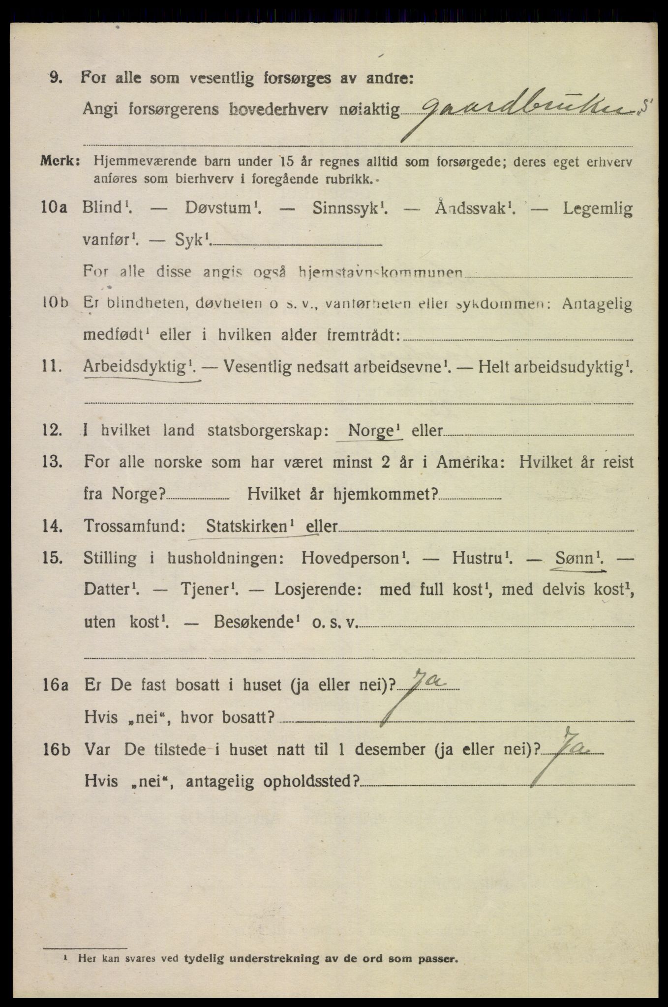 SAK, Folketelling 1920 for 1021 Øyslebø herred, 1920, s. 1891